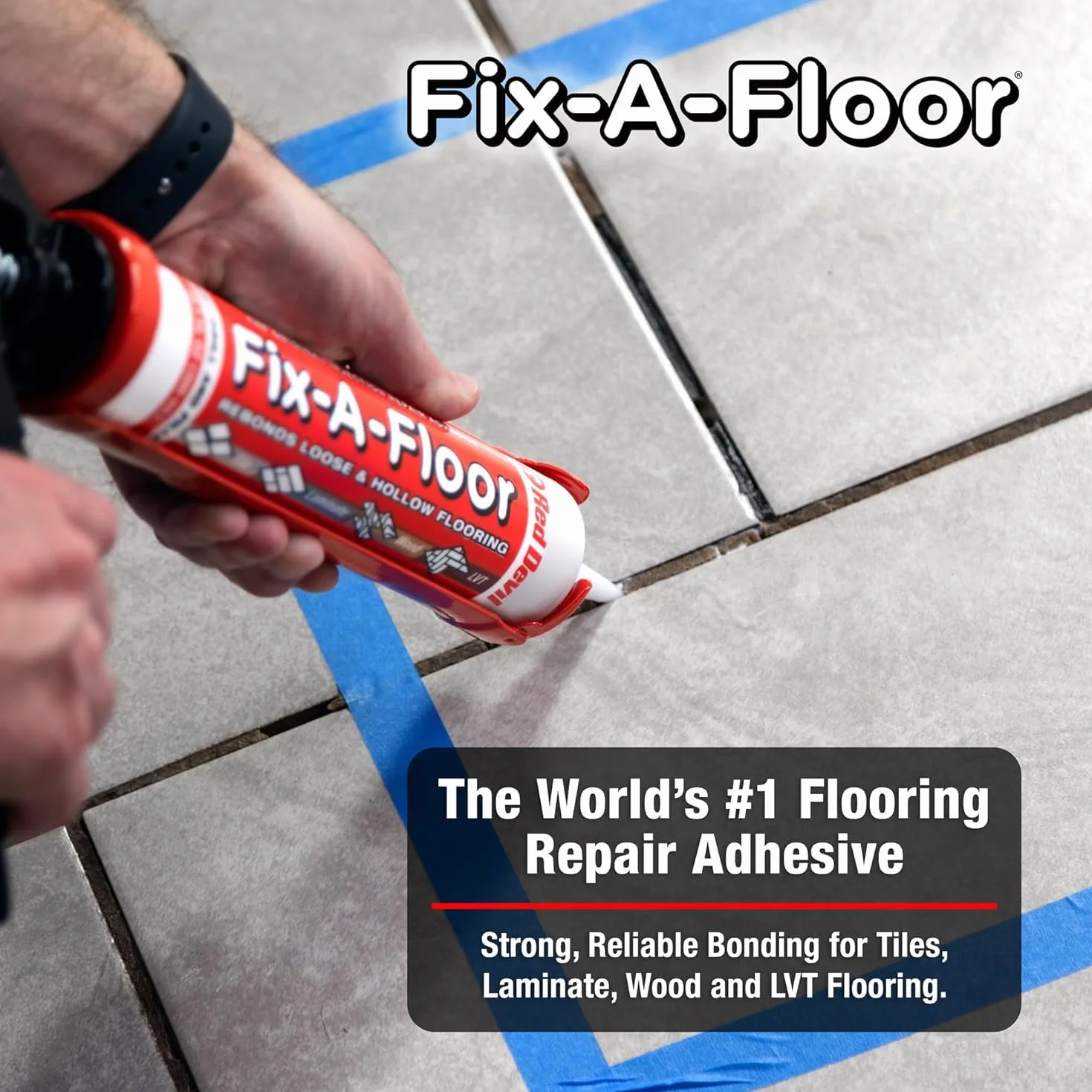 Fix-a-floor adhesivo para suelos problematicos reparar rellenar huecos baldosa
