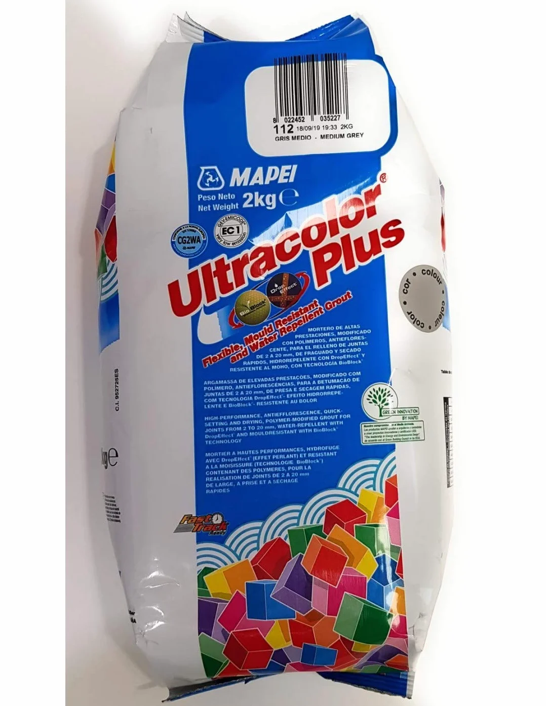 Mapei 112 UltraColor Plus Lechada Gris Medio 2kg