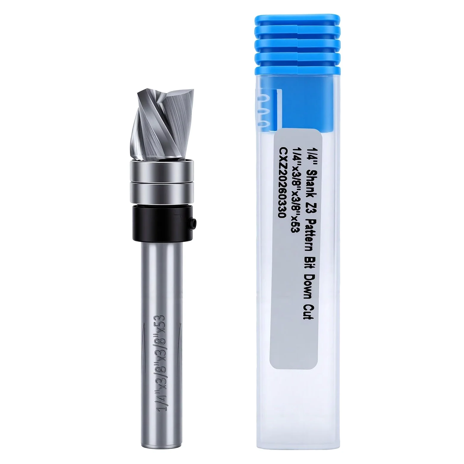 Generic Broca Fresadora de Corte Al Ras con Cojinete Guía para Reducir los Errores de Corte Diámetro de 3/8 pulg. Longitud de de 1/2 pulg. Ideal para Metales No Ferrosos