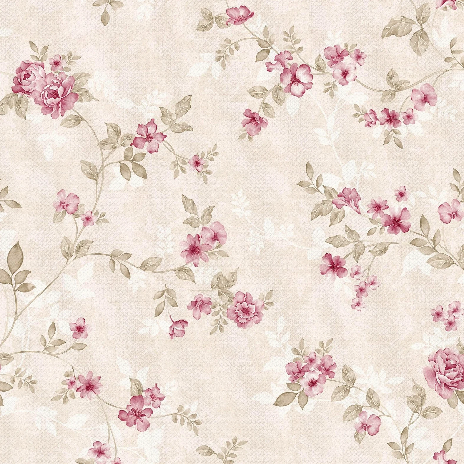 Papel Pintado Autoadhesivo Flores Rosas Vinilo Adhesivo Muebles Papel Pintado Pared Dormitorio Infantil rollo vinilo autoadhesivo Rosa vinilos para Armario muebles cocina 44,5 x 300cm