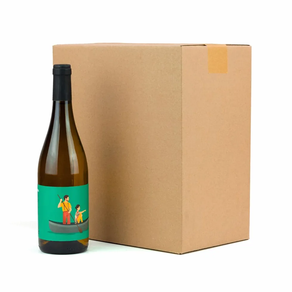 ONLY BOXES Pack 10 cajas cartón para 6 botellas de Vino Cava Champagne Licor con colmena separadora incorporada fabricada cartón ondulado. Apta para empaquetar cajas de 6 botellas, AMA725