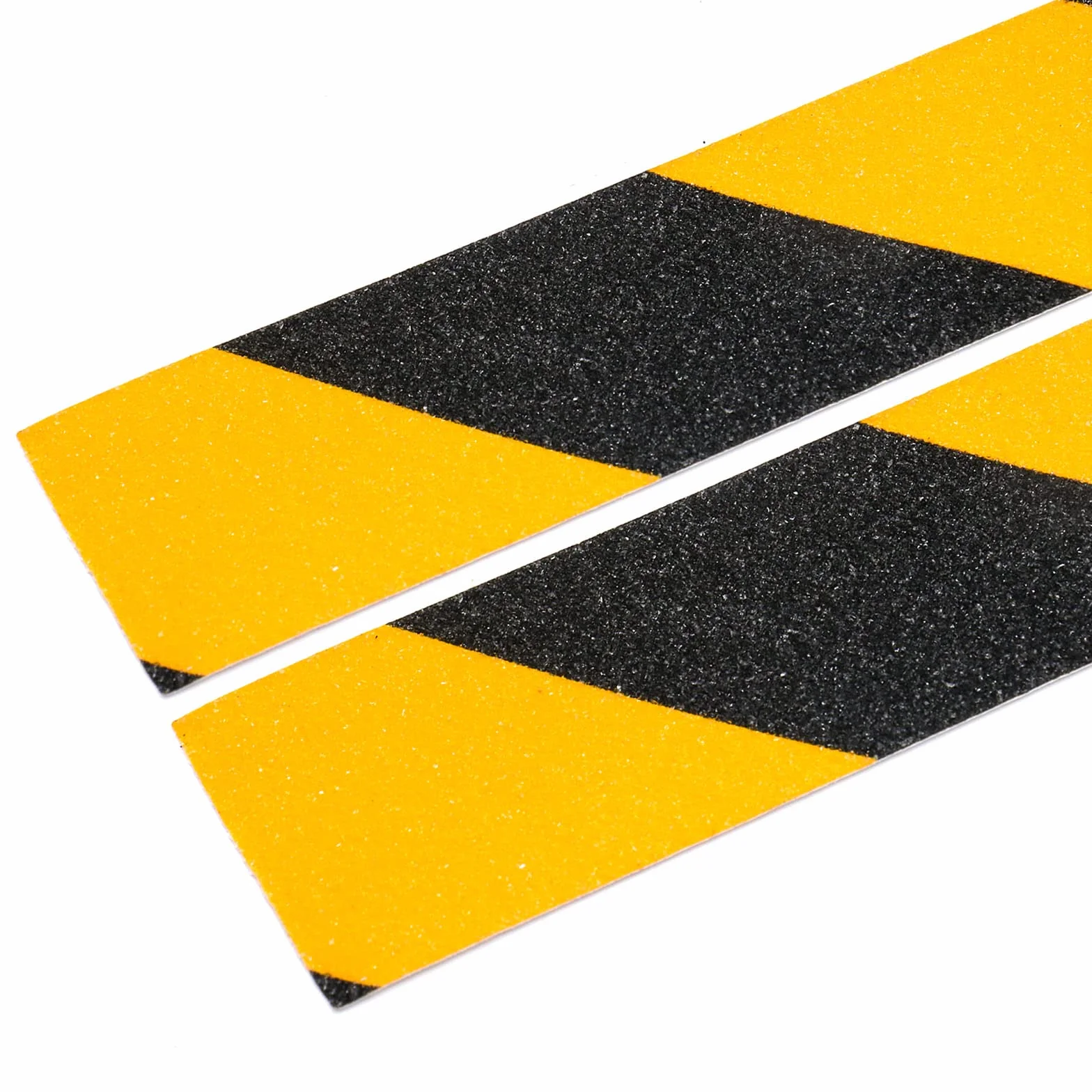 Cinta Adhesiva Antideslizante 2 Rolls de 10 m x 50 mm, Alta Tracción Fuerte Apretón Abrasivo, Cinta Antideslizante Seguridad para Exteriores y Interiores,BOMEI PACK (negro amarillo)