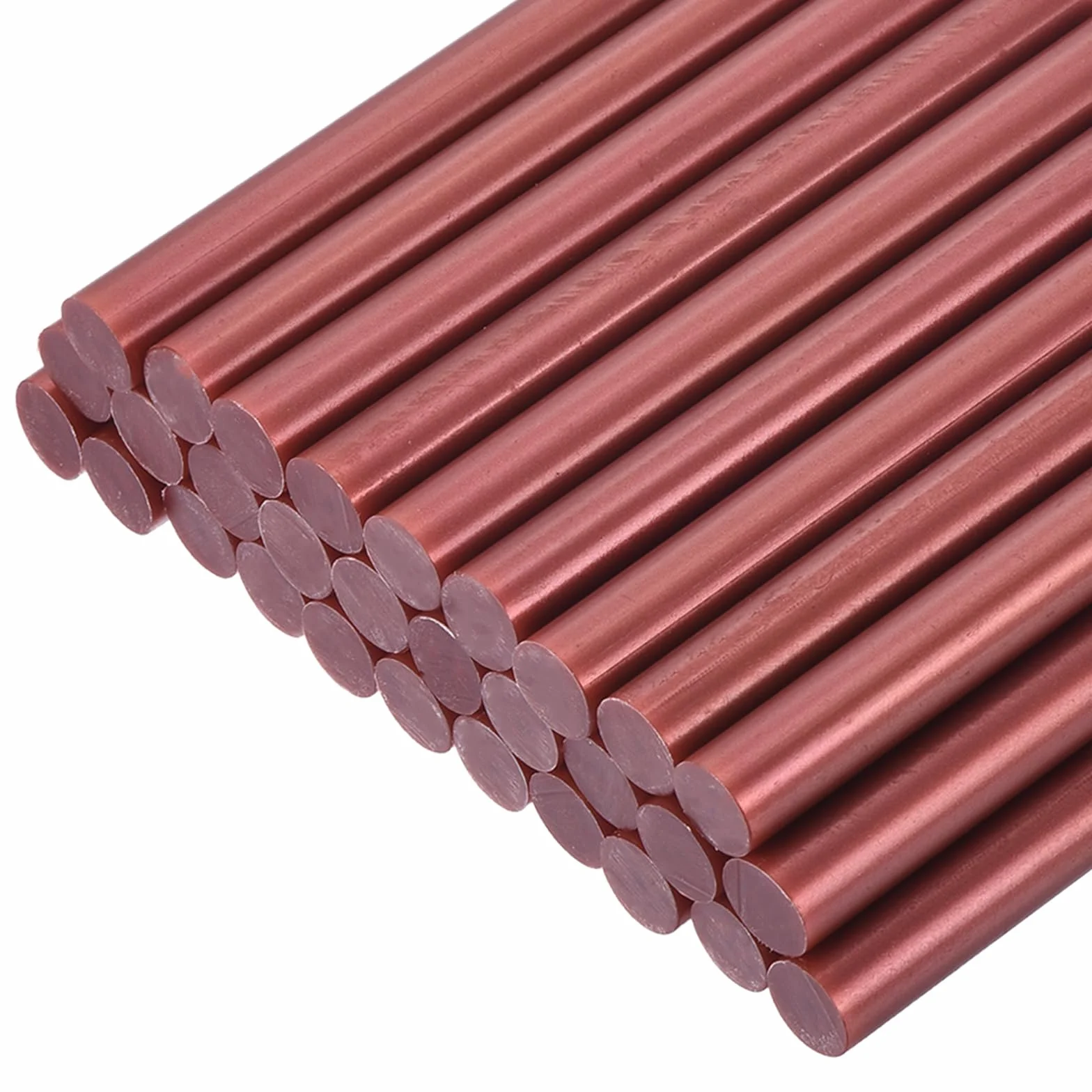 QUARKZMAN Barras de Pegamento Caliente, 11x100mm, 30Pcs Mini Palos de Pegamento Termofusible, Ideal para Bricolaje, Manualidades, Rojo Burdeos