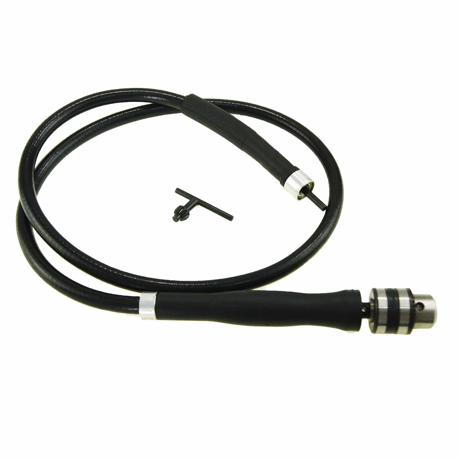 KATSU Eje de Extensión de Taladro Flexible con Portabrocas de Llave de 10mm, 55" de Largo, Adaptador de Accesorio de Herramienta Rotativa de Mini Amoladora Multiusos 105045