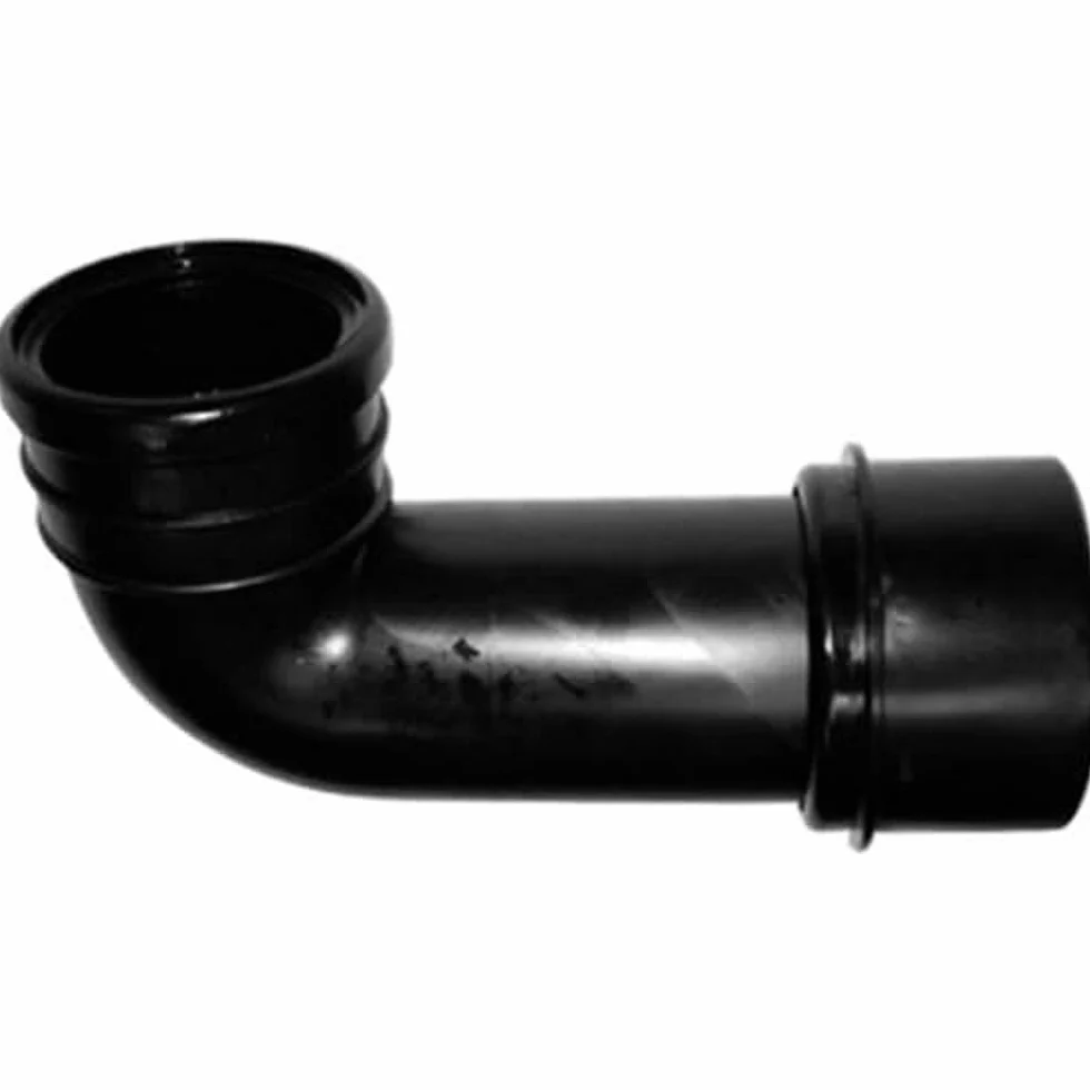 Fominaya Kit de Codo de Desagüe para Inodoro, 90-110 mm, Negro