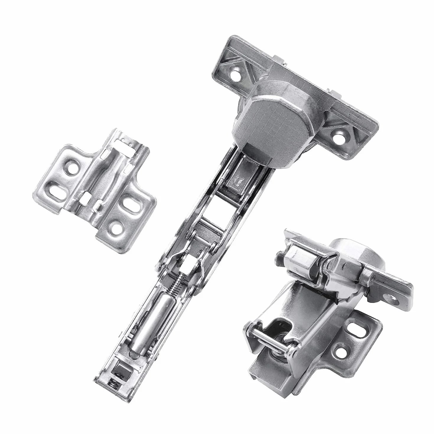 165 Grado Totalmente Solapado 35mm Bisagras Automática con Amortiguación Integrada Bisagra con Cierre Suave para Puerta de Mueble Armario de Cocina Juego de 4