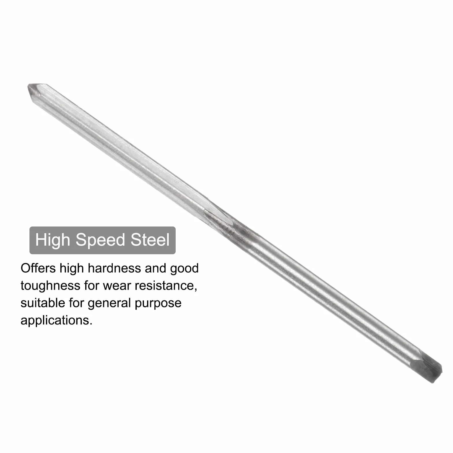 QUARKZMAN Escariadores Manuales, Barrena de Escariado Métrica H7 de 2.5 mm para Metal y Madera, Acero de Alta Velocidad HSS con Flauta Recta
