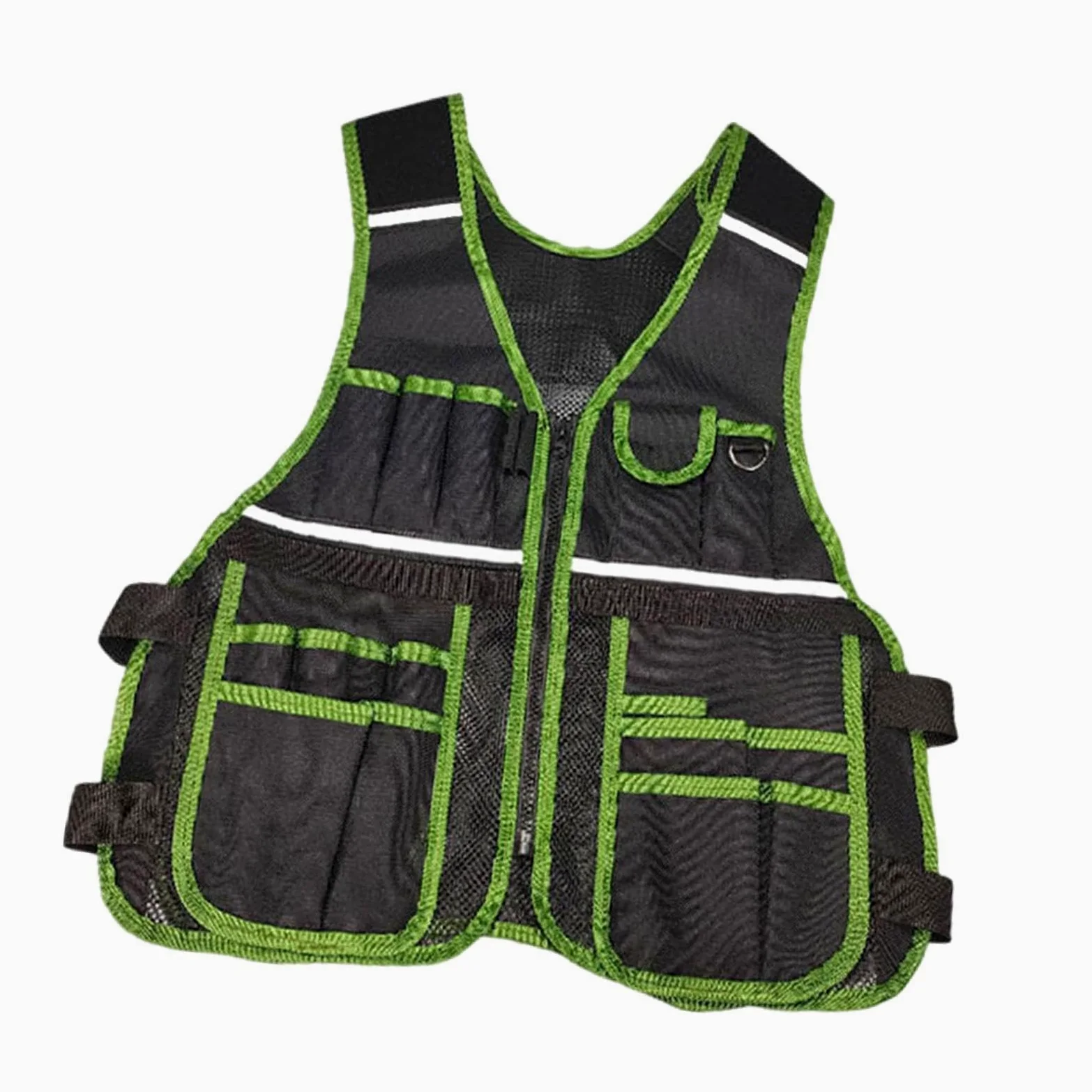Milageto Chaleco para Electricista con Organizador Multifuncional de Herramientas de Carpintero Y Técnicos Bolsa Ajustable Oxford Transpirable Resis