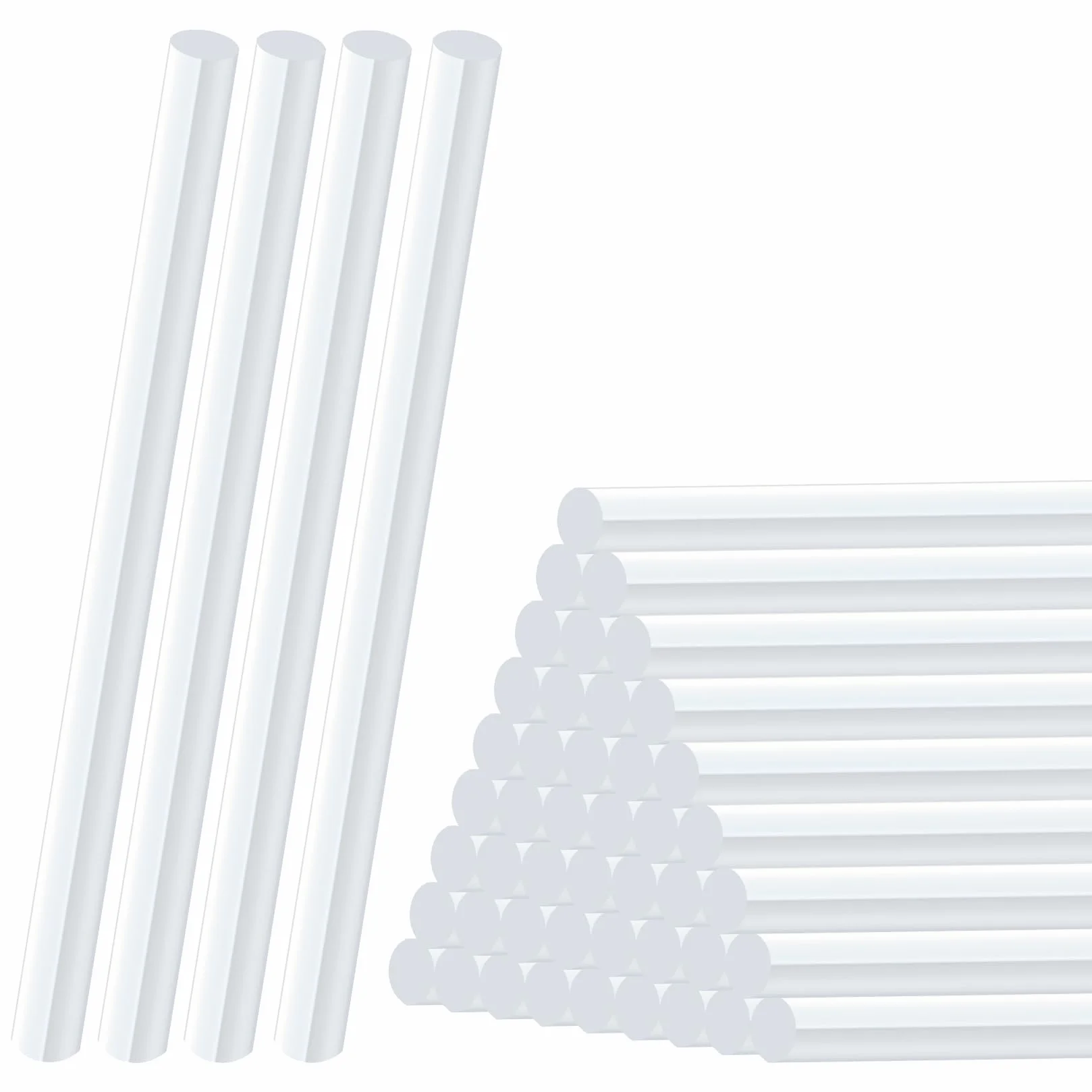 50 Pcs Barras de Pegamento Termofusible 11mm x 200mm, Barras de Pegamento Caliente, Barra Silicona Caliente para Pistola de Pegamentos Calientes, Palos de Pegamentos Transparente DIY Manualidades