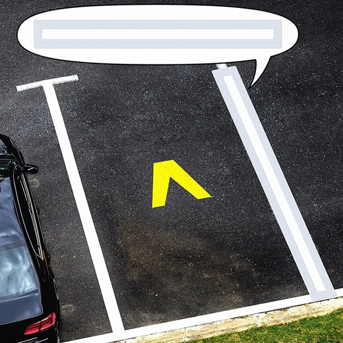 Plantilla Plegable para líneas de estacionamiento, señalización Vial precisa para Campos Deportivos, líneas de estacionamiento y pavimento.