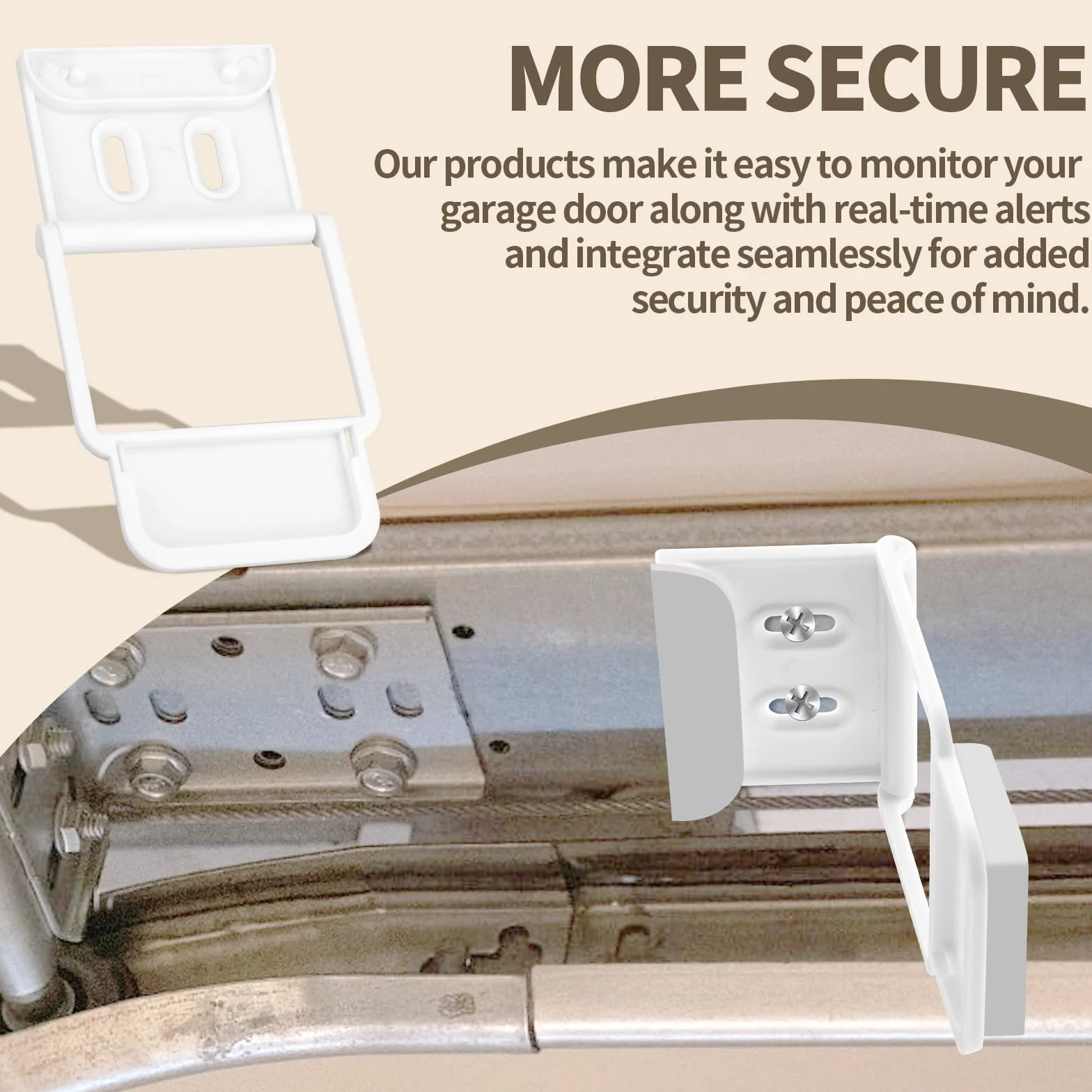 Gosknor Soporte para Puerta de Garaje, Compatible con Sensor de Contacto Ring Alarm 2 Generación, Soporte de Montaje para Sensor Ring Accesorios de Seguridad, Fácil Instalación