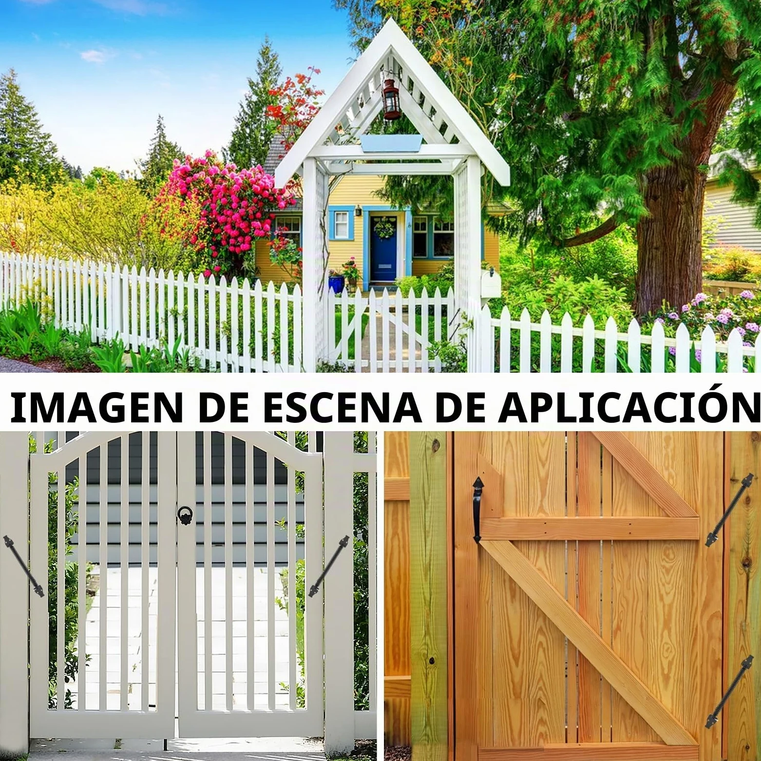 2 Piezas Cierrapuertas, 36 cm Cierrapuertas Muelle Puerta Cierra Puertas Automática Retenedor Puerta Muelle Cierrapuertas Bisagra Para Puerta De Jardín Para Puertas Domésticas Y Vallas
