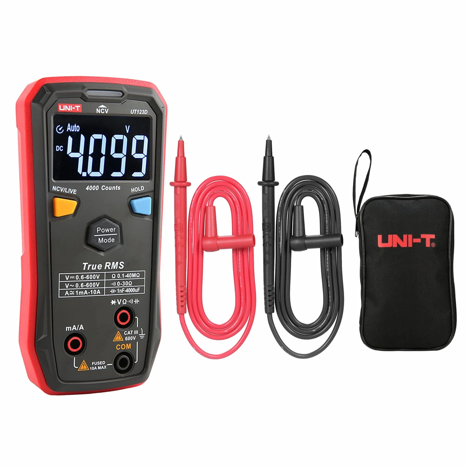 UNI-T Digital Smart Multimeter UT123D True RMS EBTN Display DC AC Voltage Current Tester Capacitance Meter Measuring Instruments