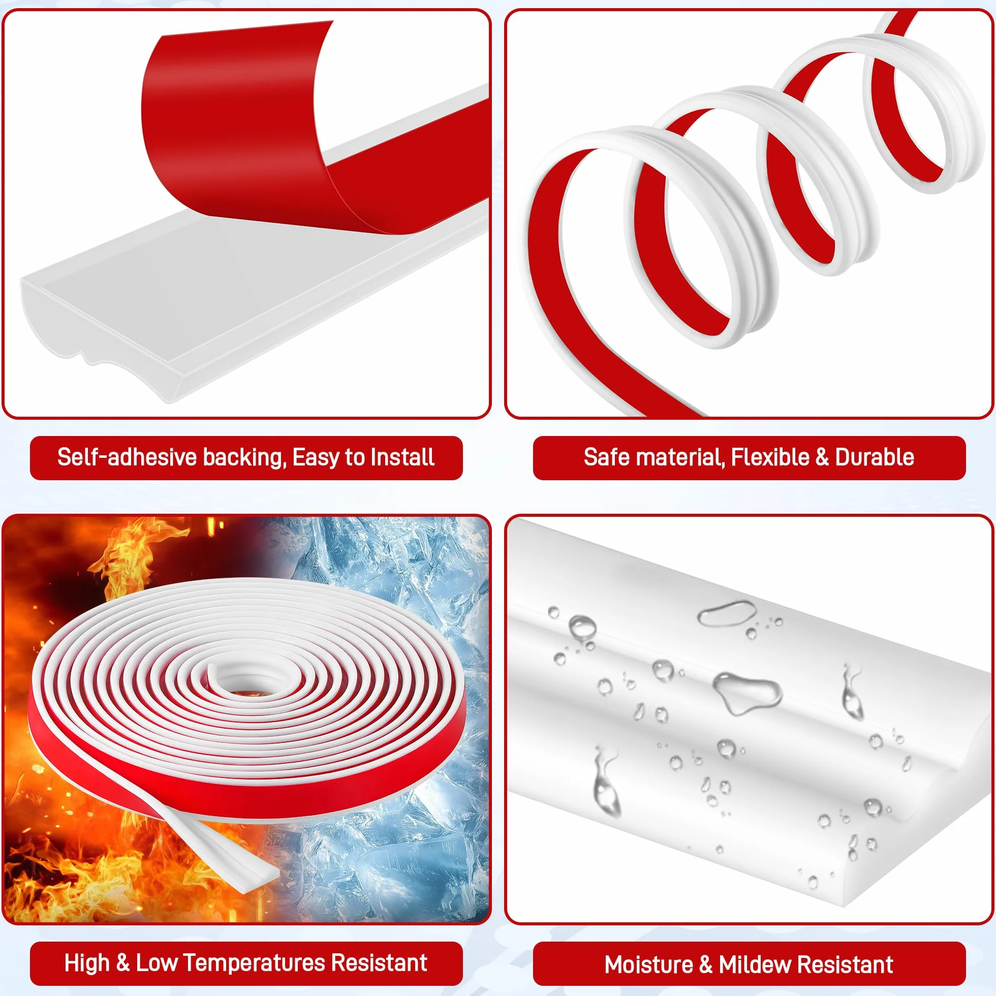 Starvortex Molduras Pared Autoadhesivas, 7m x 2,79cm Molduras Decorativas Pared, Kits de Moldura Adhesiva para Rodapies Zocalos Blanco