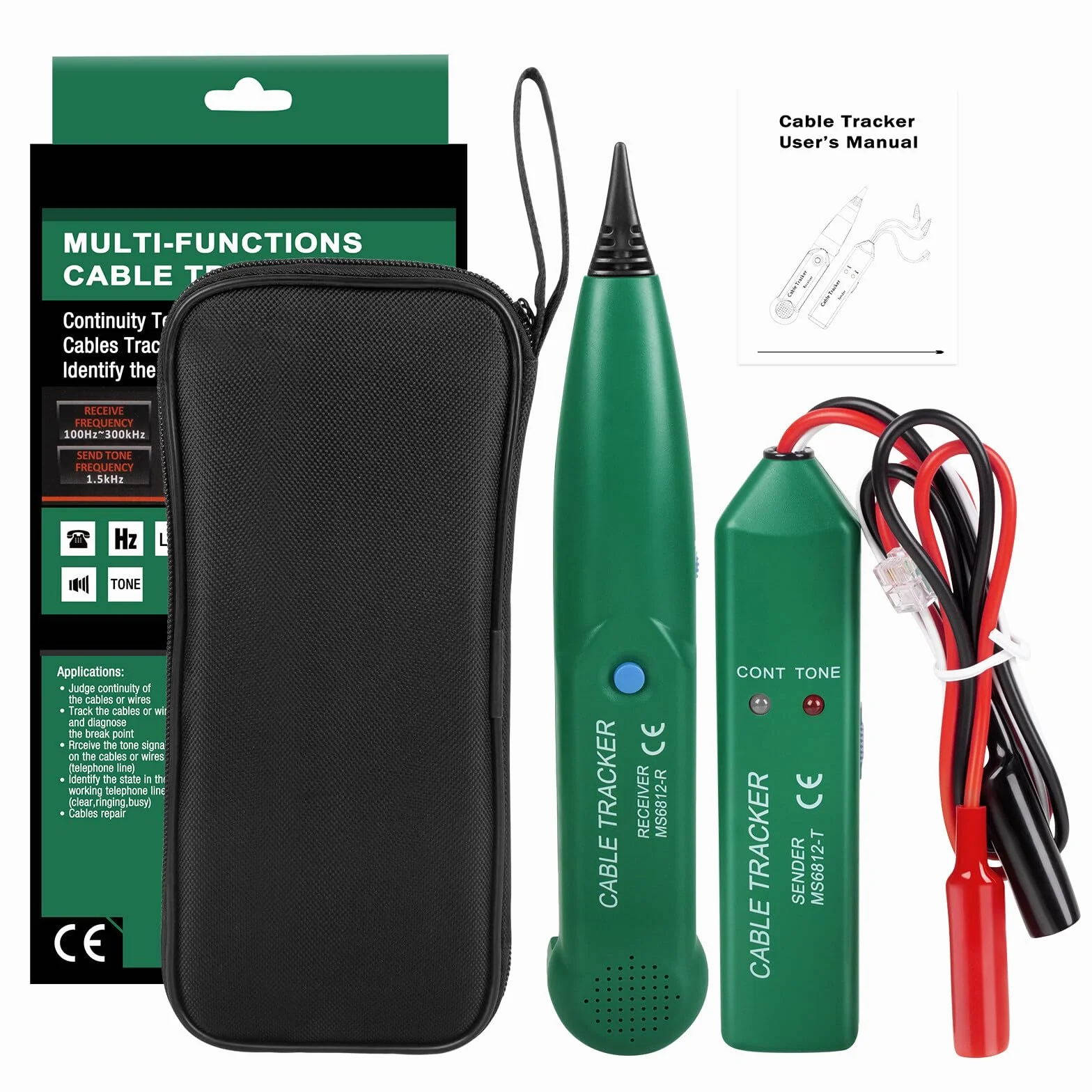 Cable Tracker Escáner de Cable Roto Probador Multifunción para Mantenimiento de Red LAN