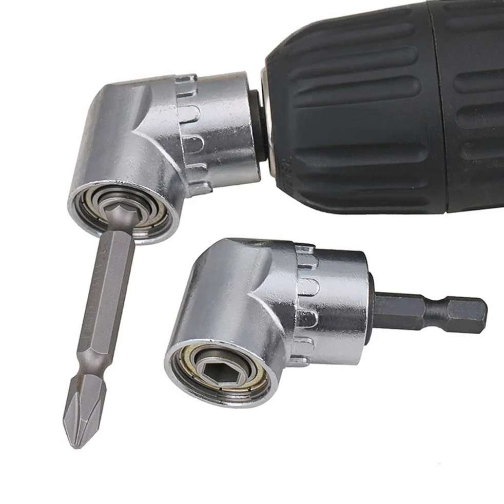TIMESETL Taladro de Angulo Adaptador de Destornillador Adaptador de ángulo 105 Grados para Broca, Punta Flexible Magnetica Atornillador Angulares Magneticos para Atornillador, 6,35MM