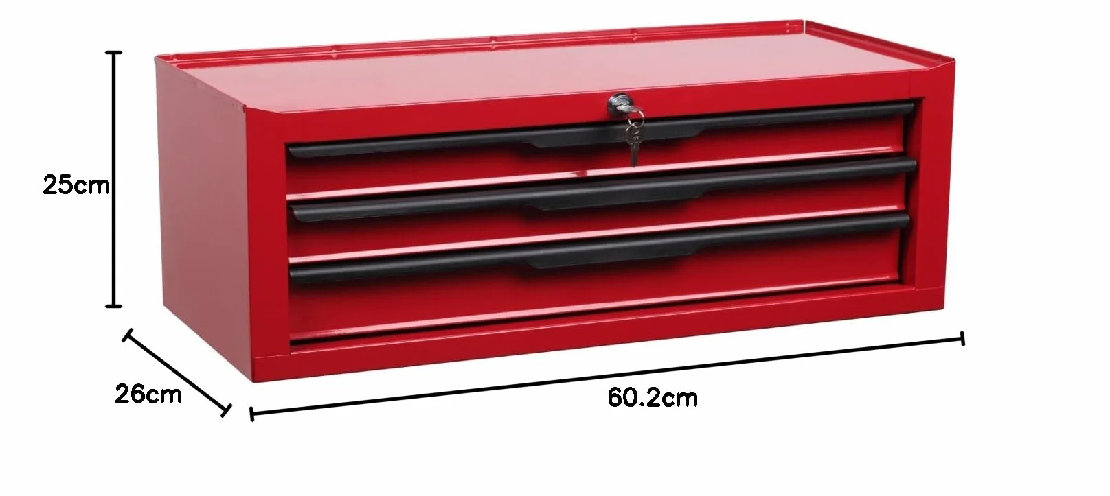 Hilka G301C3BBS - Caja de herramientas duradera con 3 cajones