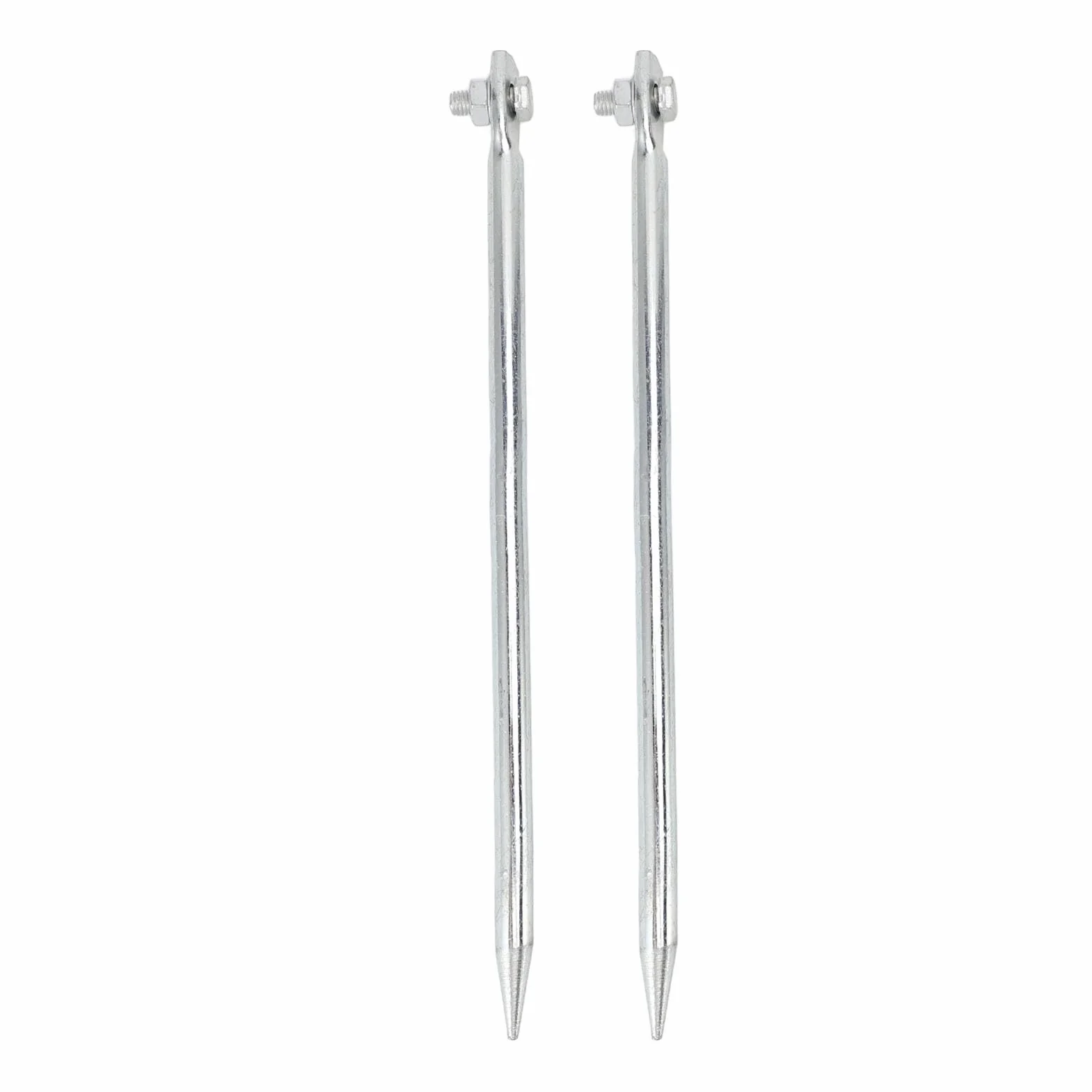 2 PC Varilla Molida Portátil Pin de Conexión a Tierra de Hierro Plateado de Cobre, 12x300 Mm, Cercas Eléctricas, Antenas con Estacas de Tierra, para la Ingeniería Al Aire Libre