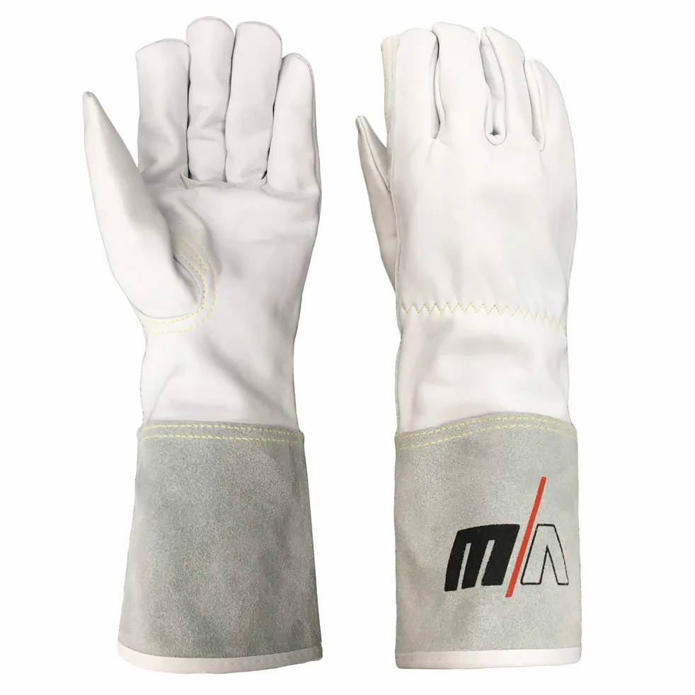 VECTOR WELDING Guantes de sudor - Guantes largos de trabajo - Cuero - Resistente al calor - Talla única