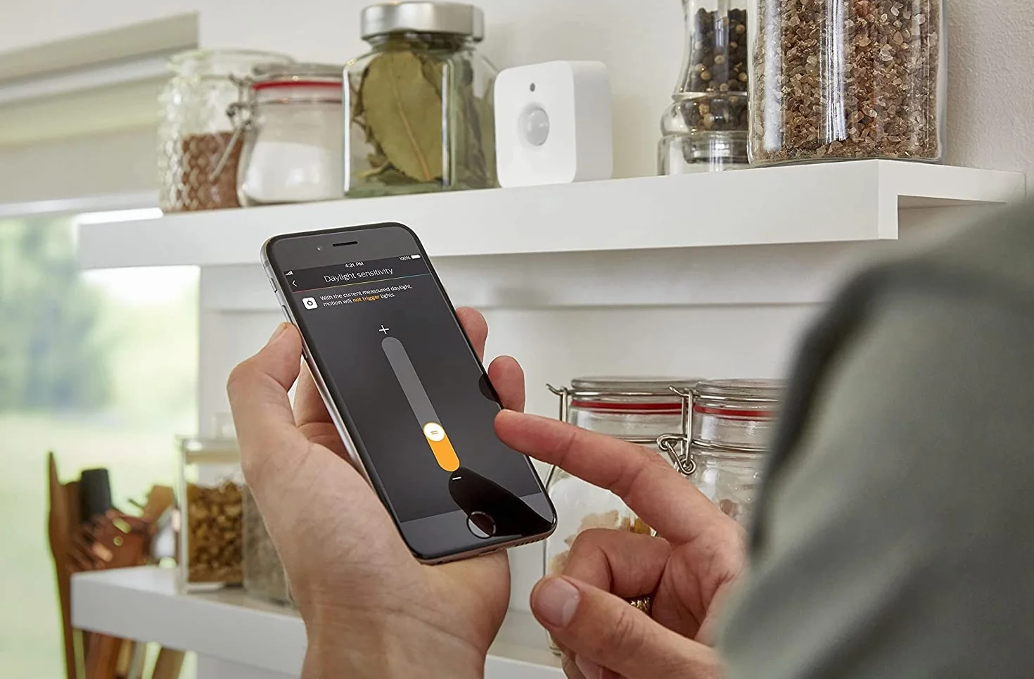 Philips Hue Sensor de Movimiento Accesorio Bombillas Inteligentes Compatible Alexa Google Home