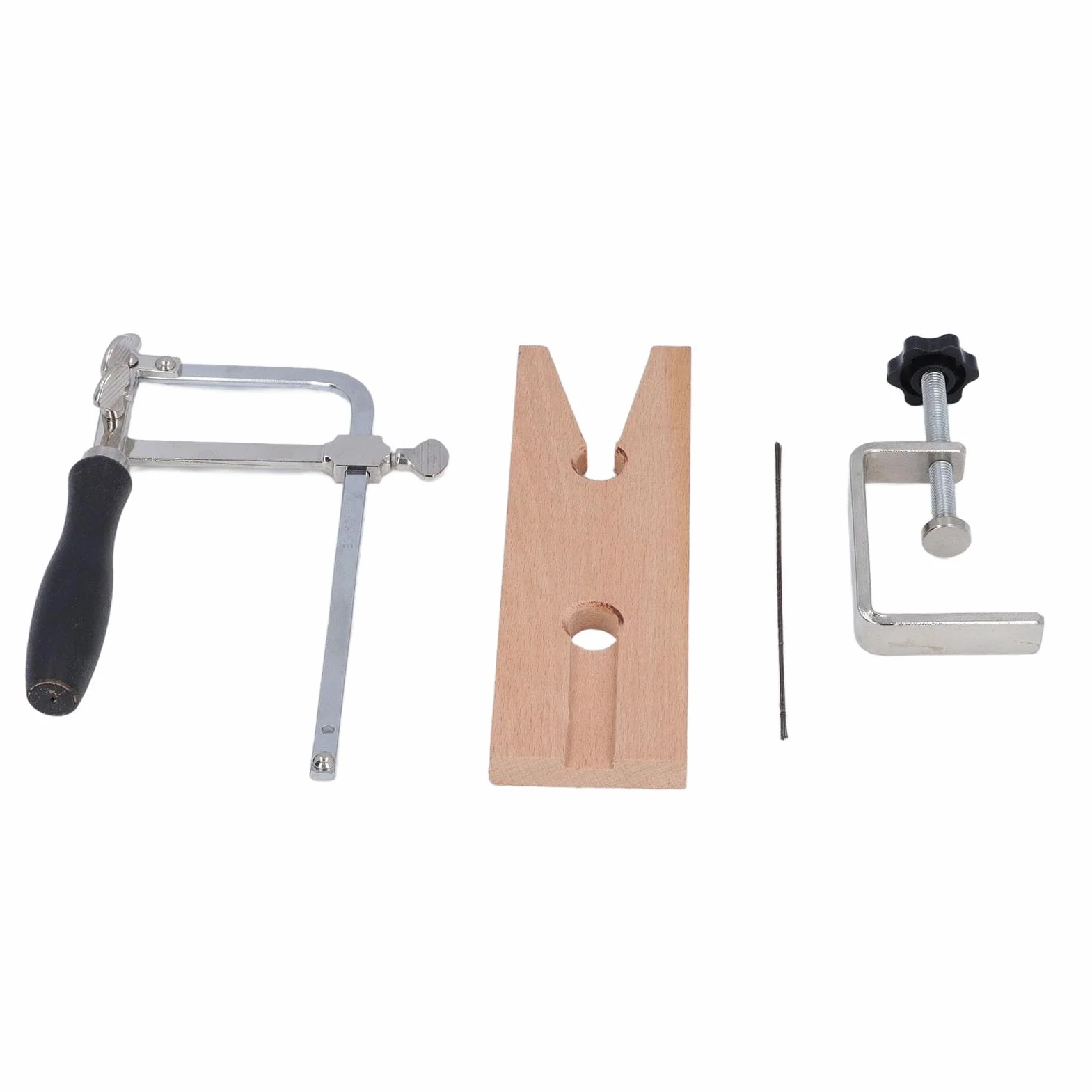 Kit de Sierra para Joyería 3 en 1 con Abrazadera VC, Abrazadera en C y 12 Cuchillas de Repuesto