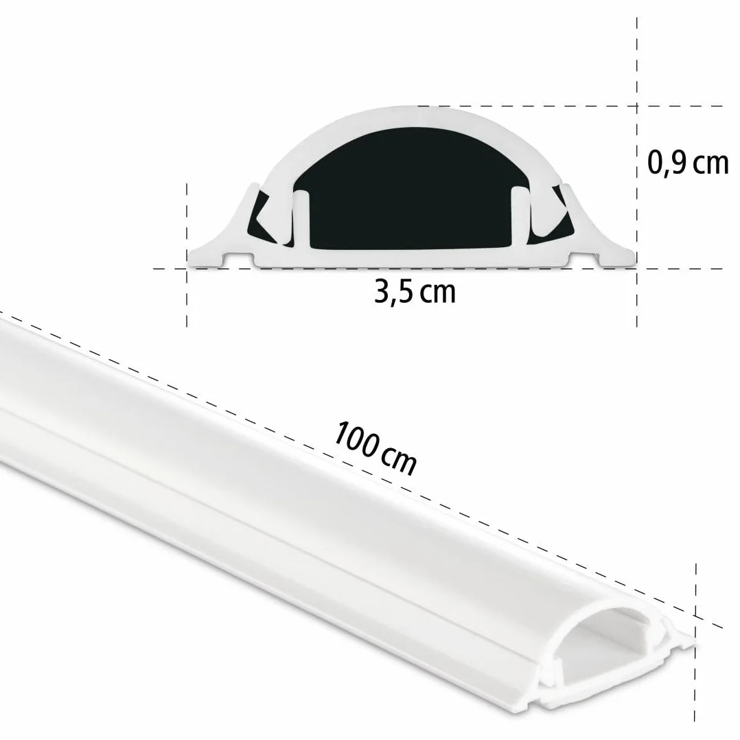 Hama Organizador de Cables Semicircular Blanco