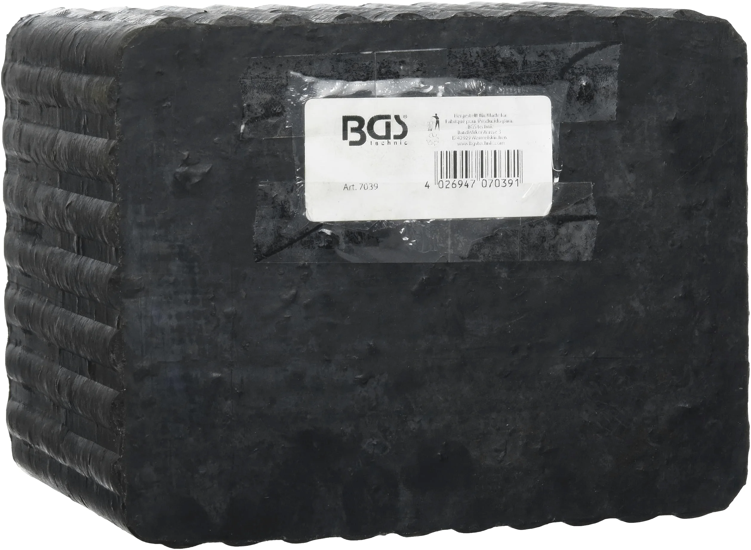 BGS 7039 | Almohadilla de goma | para plataformas elevadoras | 160 x 120 x 115 mm