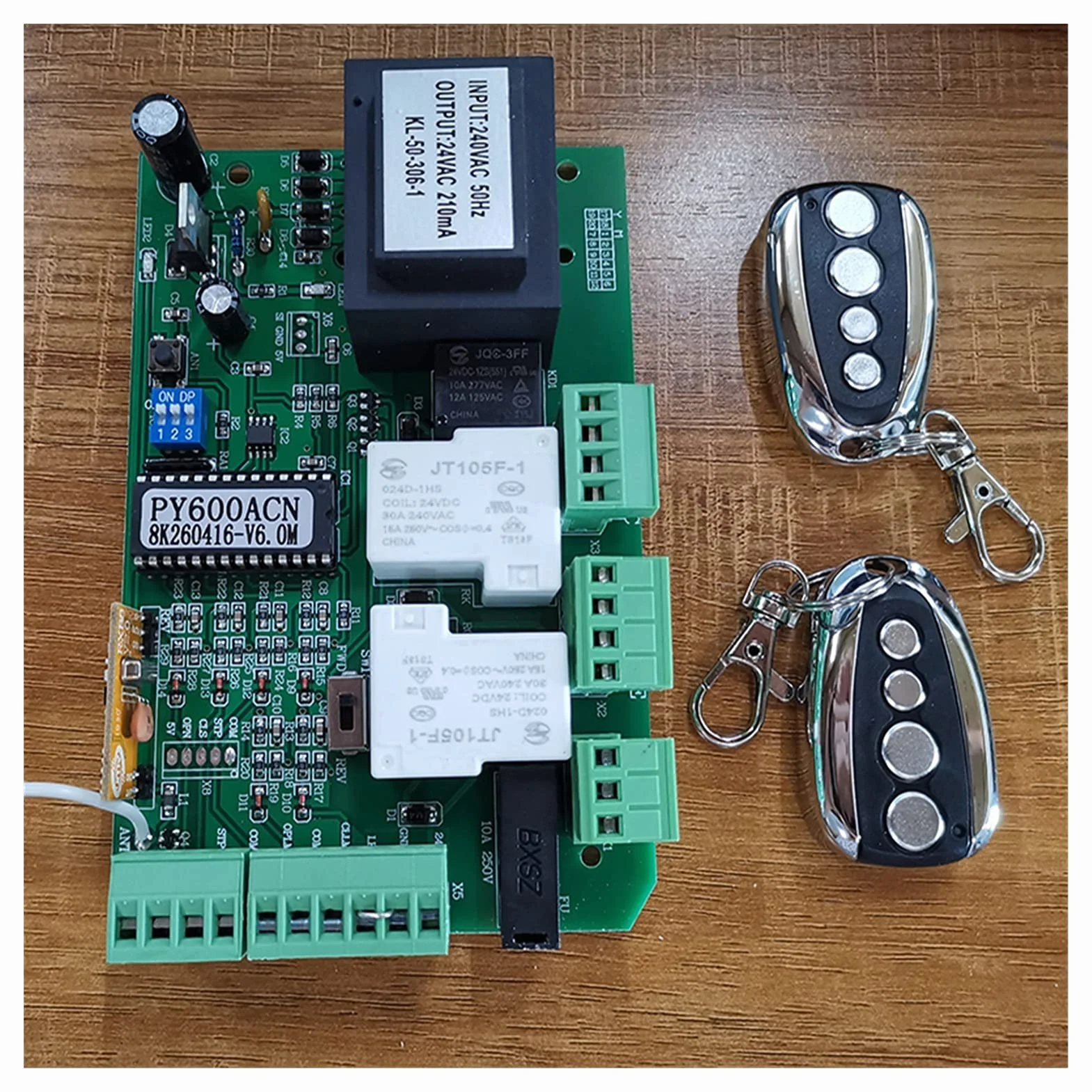 Abridor de puerta deslizante C.A. Unidad de control de motor TARJETA DE CIRCUITO IMPRESO Tablero de reemplazo de la placa de circuito del controlador (PY600AC PY1400 SL1500 PY800 Modelo)(Kit 4)