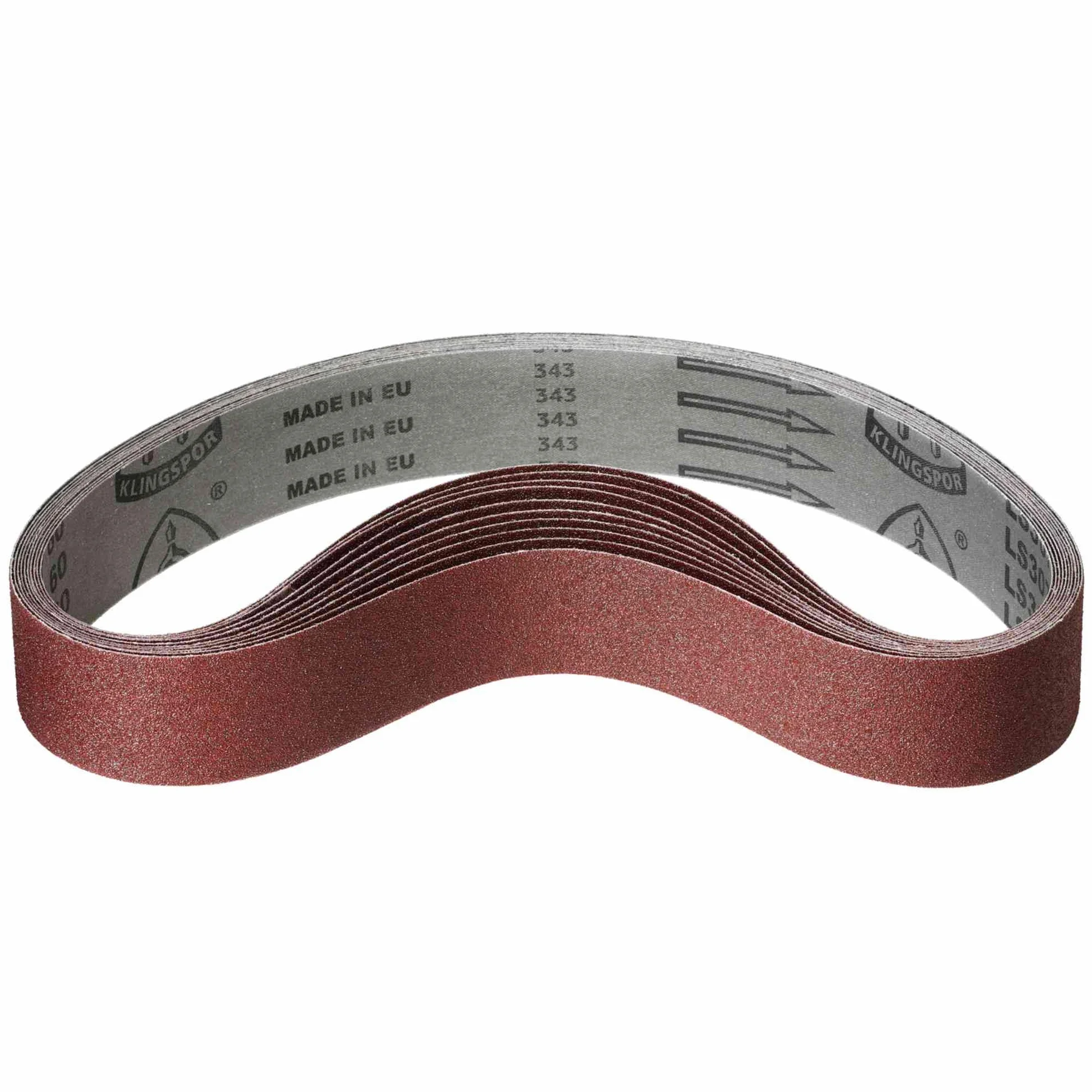 LS307X – 50 x 1250 mm – Grano P100 – 10 unidades – para madera y metal – Base de tejido semiflexible resistente – Bandas profesionales para lijadora de banda
