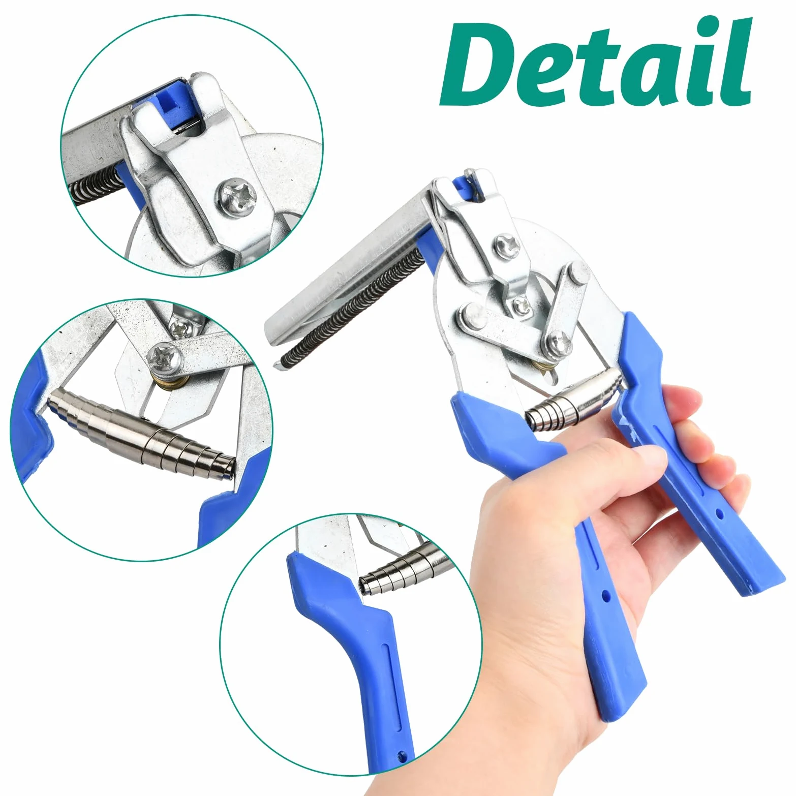 Alicates para Cercas con Mango de Plástico, Tenaza de Anillo con 600 M Clavos, Ideal para Jaulas de Conejos, Gallinas, Mantenimiento, Herramienta Manual para Soldar