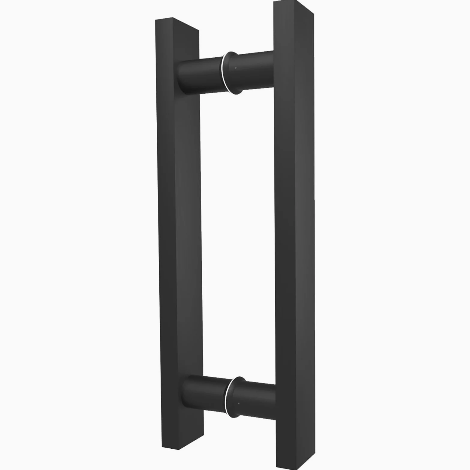 Tirador de Puerta en Negro Mate para Puerta de Granero 30/60/90/120/150 cm, Tiradores Puertas Correderas y Tiro de Doble Cara, Tirador Largo para Puertas Francesas Puertas Exteriores