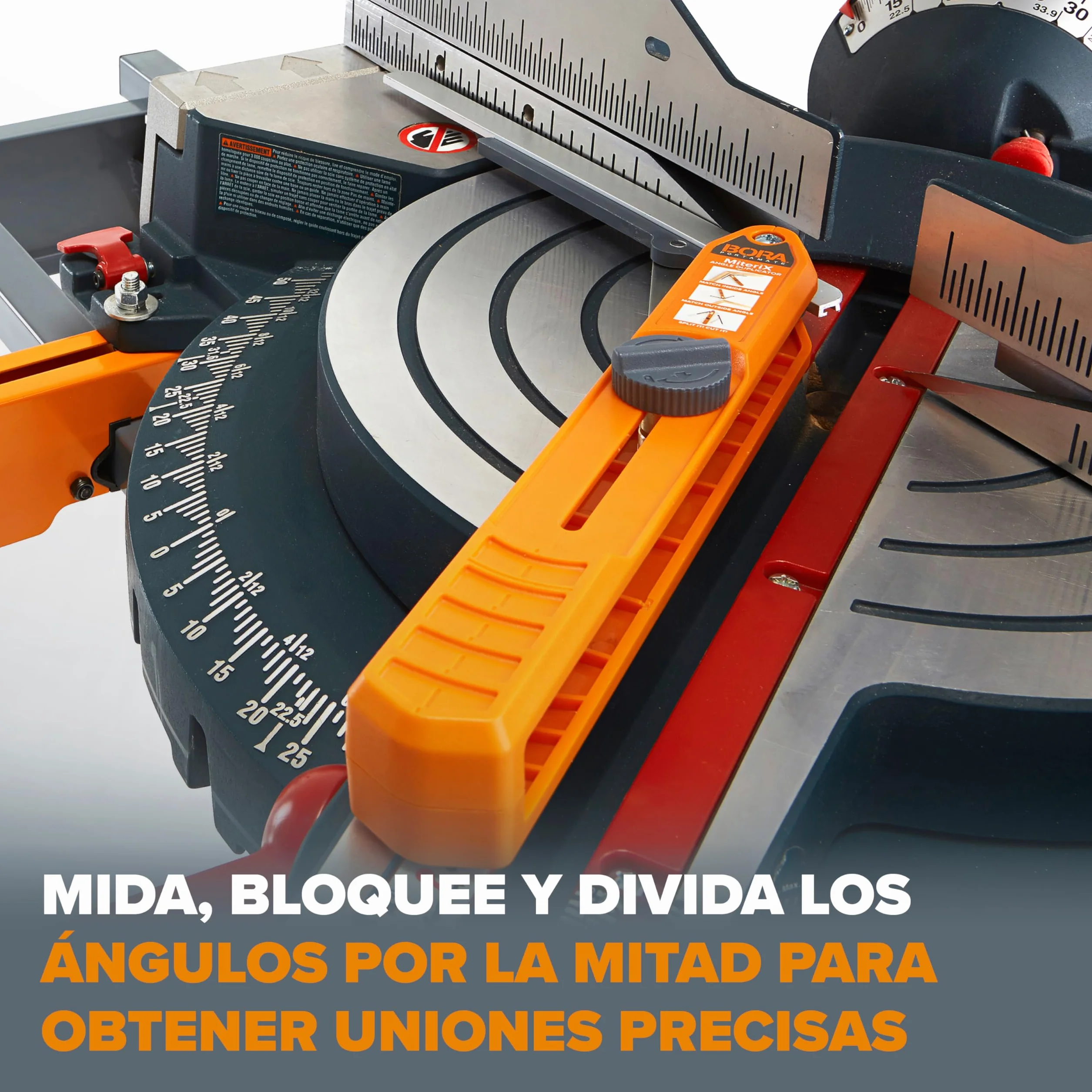 BORA MiteriX Medidor de Ángulos para Cortes de Inglete Precisos, Herramienta de Duplicación de Ángulos, Aluminio