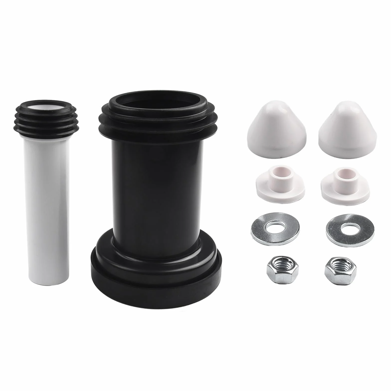 Eawfgtuw Conectores de tubería de descarga y residuos para inodoro suspendido – Kit de conector de entrada y salida de marco de inodoro para pared para inodoro Duofix, cubierta de cromo satinado