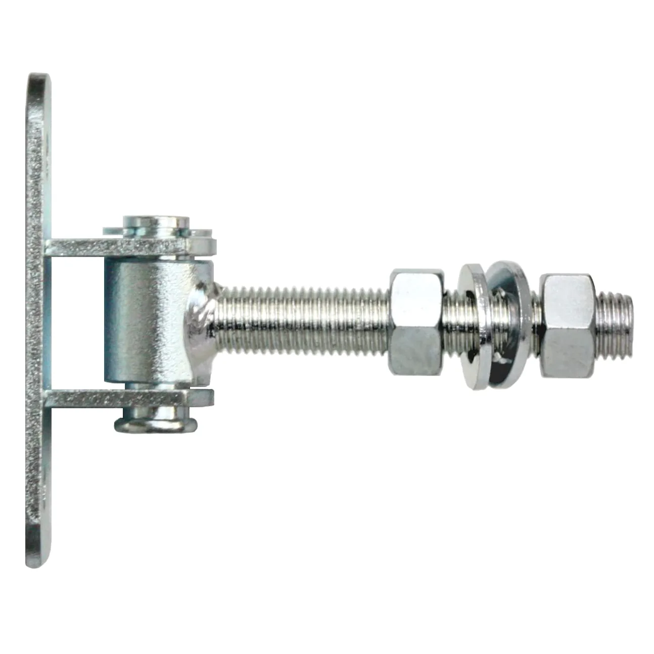 2 bisagras de puerta M12 ajustables con chapa atornillable galvanizada (2, M12)