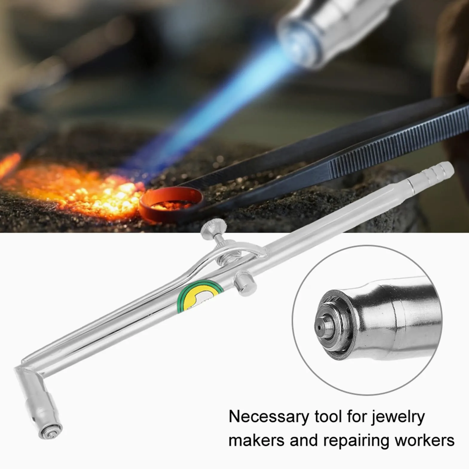 Antorcha de soldadura de joyería, latón ajustable soldar herramienta con cabeza de soldadura, joyería de plata fabricación de equipos, para artesanías, escultura de metal, soplado de vidrio