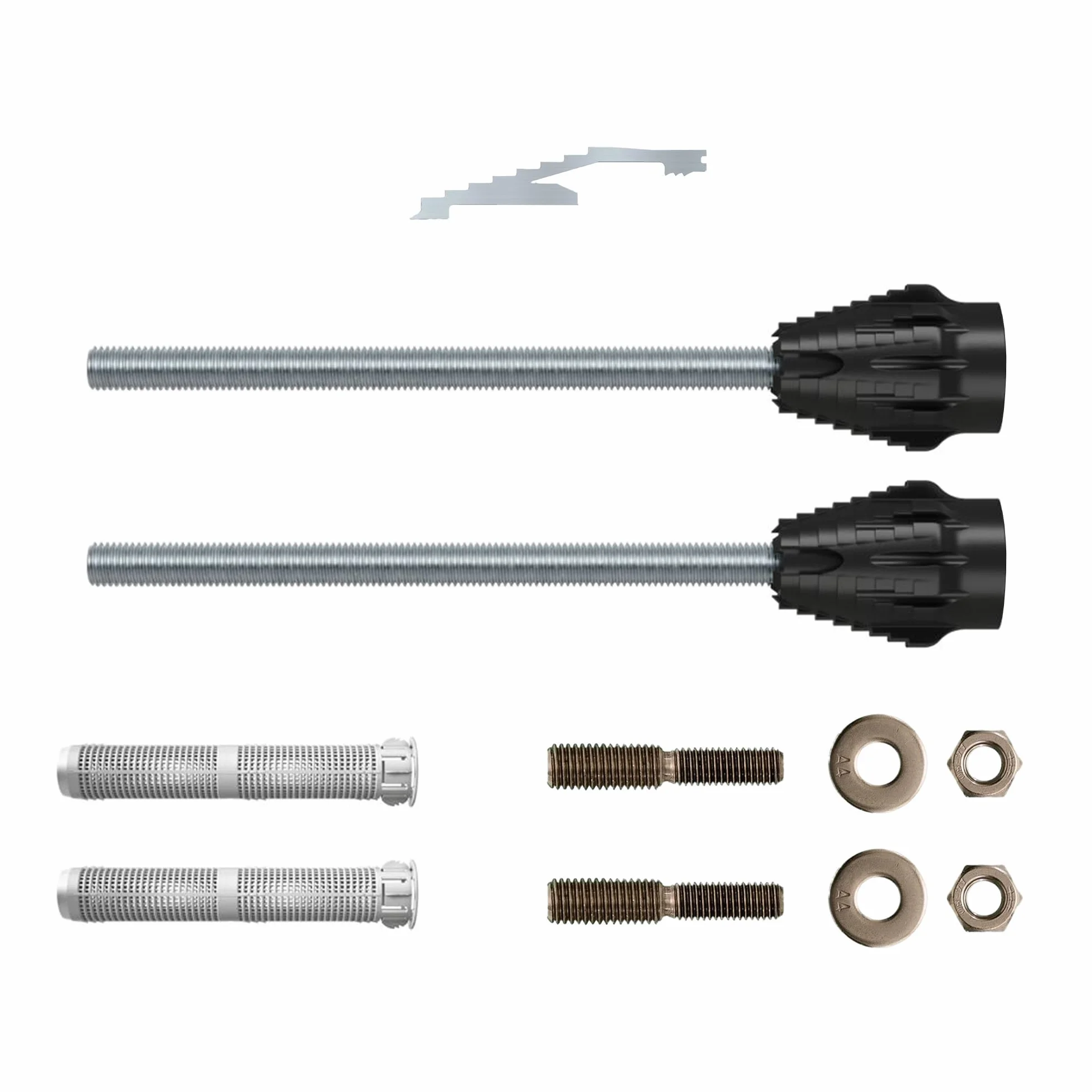 Fischer Thermax M12 M10 Klima, Kit de 2 tacos para fijación de climatizador en capa aislante, incluye barras de conexión M10 inoxidable, 569178