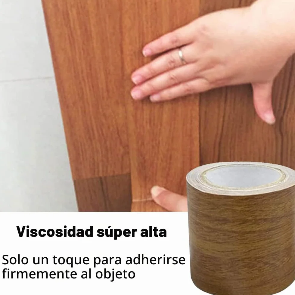 Guidre 2 Rollo De Cinta De ImitacióN, De Madera Marrón De 8 Cm * 4,57 M, Cinta De ReparacióN Se Utiliza Para Muebles De Hogar, Puertas De EnfermeríA, Mesas Y Sillas