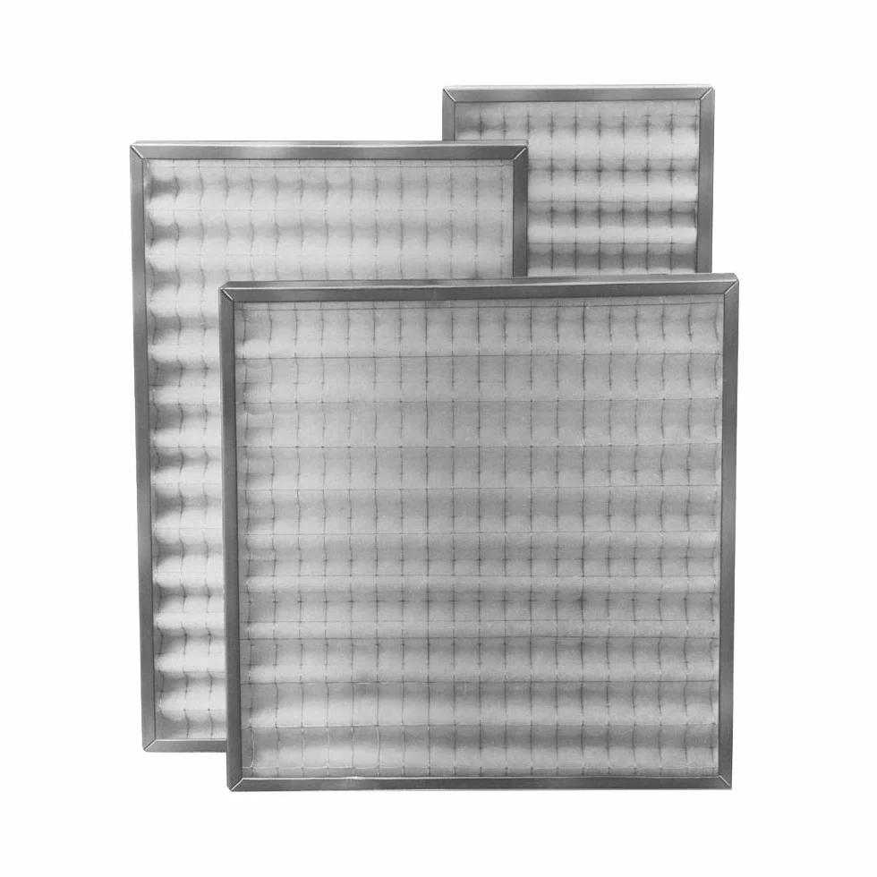 Filtro celda ondulada sintética doble red acero grosor 48 mm 592x592