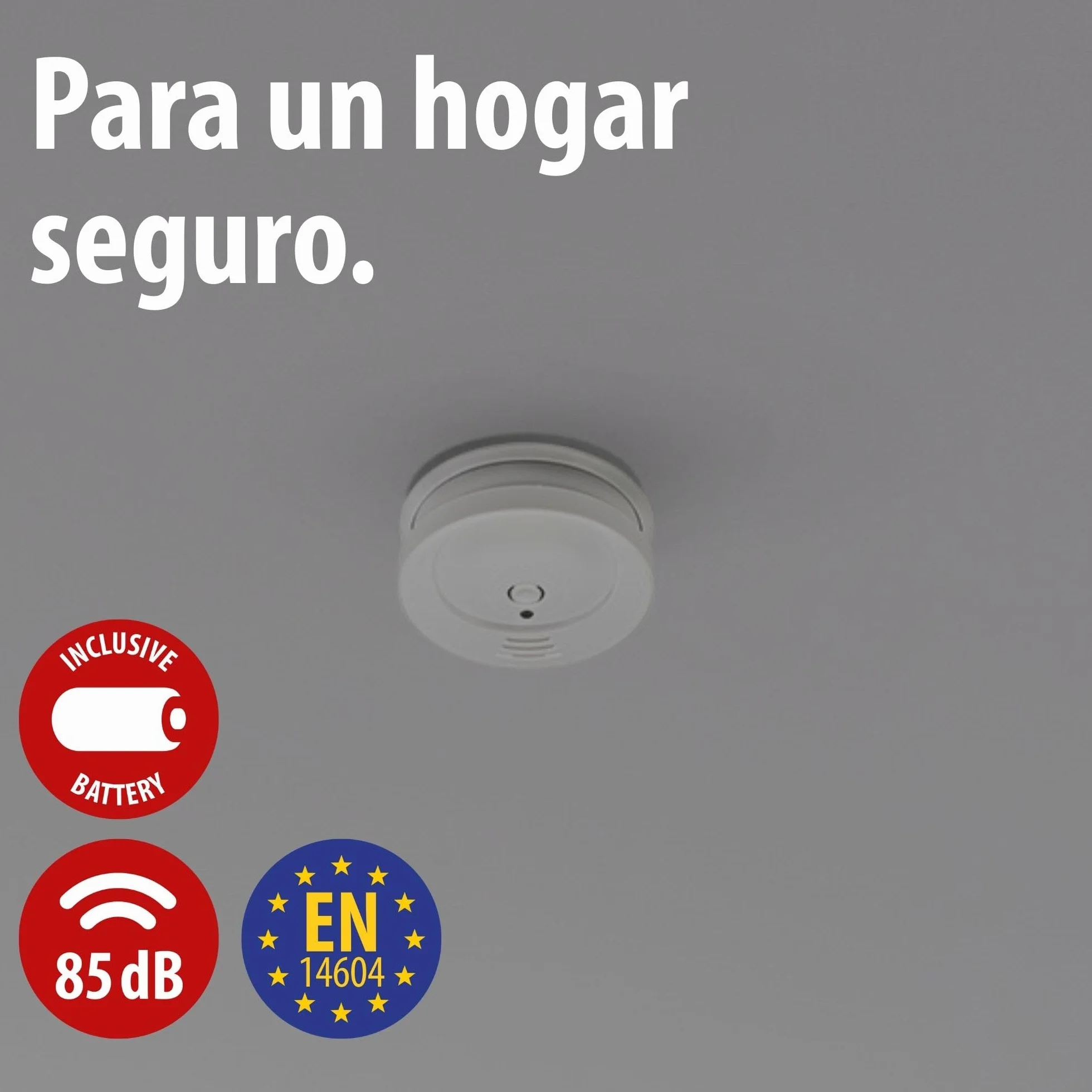 Brennenstuhl Detector de Humo RM C 9010 con Pila reemplazable (Probado según EN 14604, señal de Alarma penetrante, batería reemplazable) Blanco