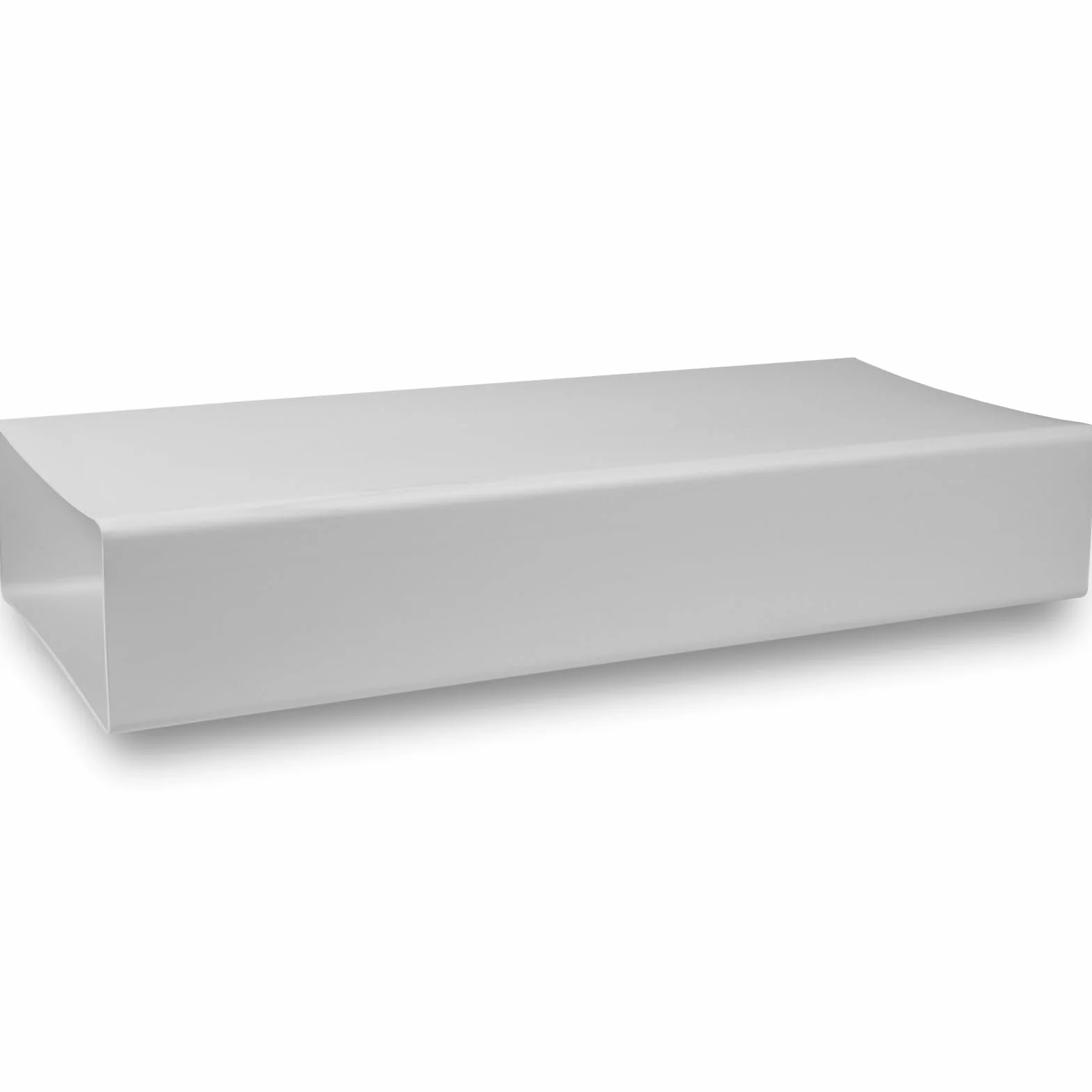 Repa Market 220 x 90 mm Canal plano rectangular de plástico 50 cm de largo, Conexión: sistema de ventilación, calefacción, refrigeración. Elemento de ventilación para espacios limitados.