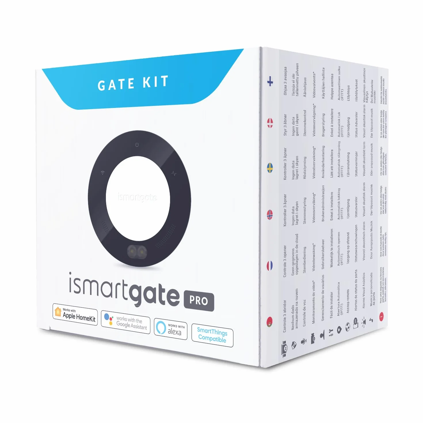 ismartgate PRO Gate Abridor de Puertas de Garaje o Portón. Compatible con Apple Homekit, Amazon Alexa, Google Home, Samsung SmartThings. Incluido sensor magnético inalámbrico.