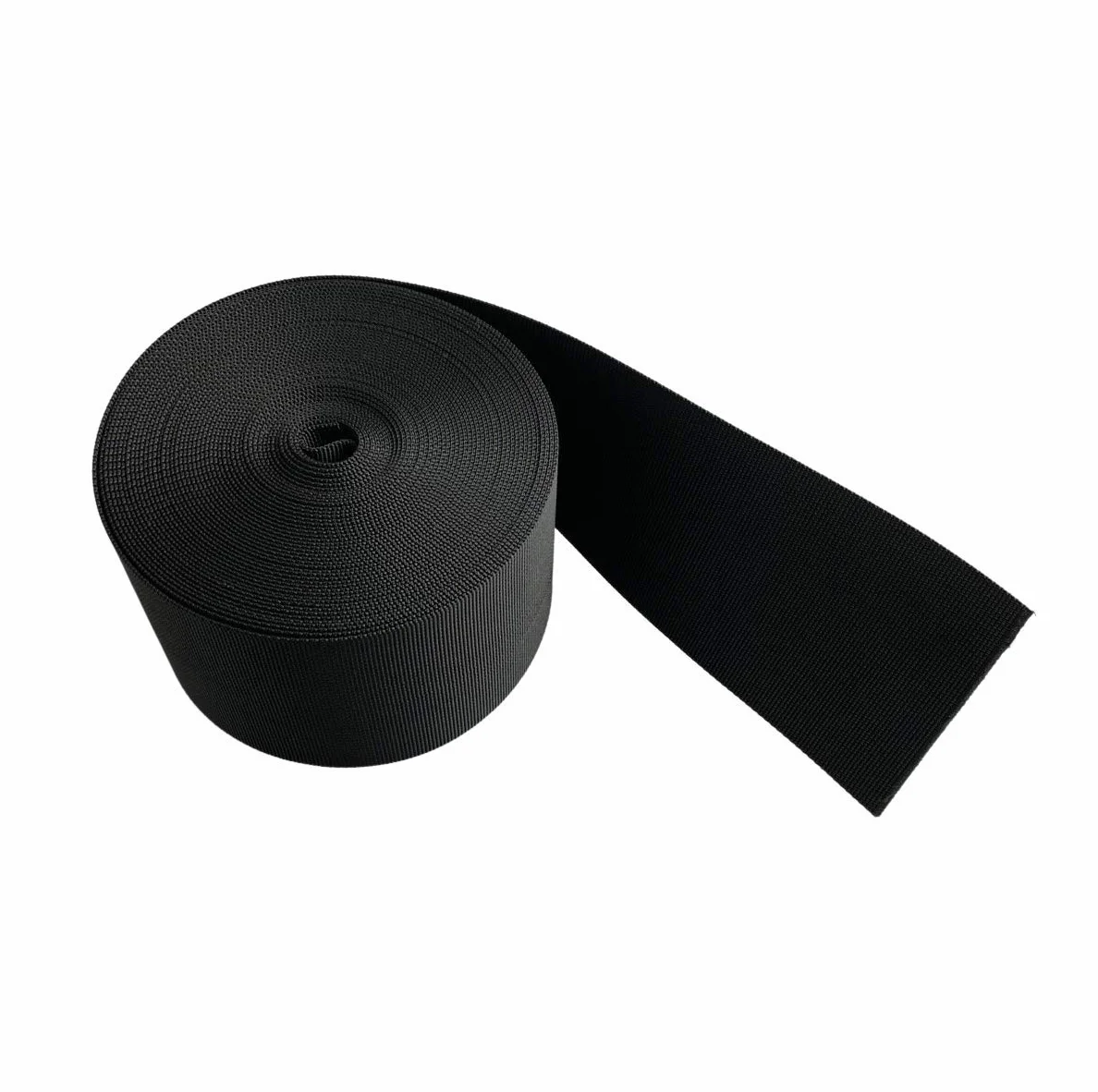On1shelf Correa de nailon resistente de 100 mm de ancho, 10 m (100 mm), color negro