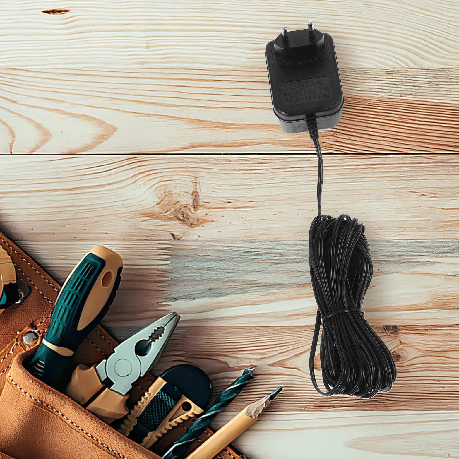 Adaptador de Corriente de Plástico 24v500mah para Timbre Vídeo Cable Largo Compatible Sistemas de Timbre para Uso Hogar