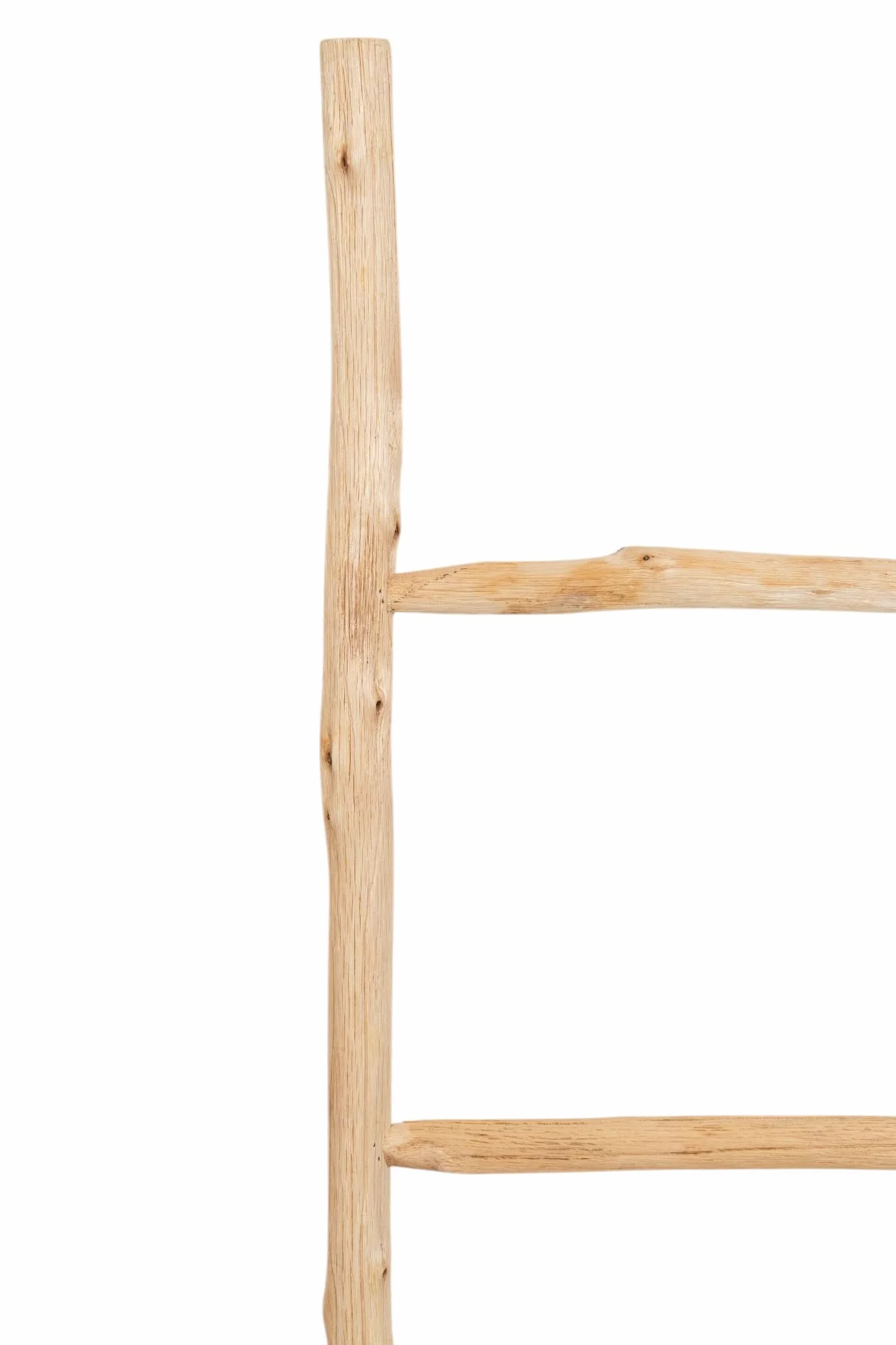 Biscottini Escalera Decorativa de Madera Natural – Toallero, Portamantas, Decoración Rústica para Baño, Salón y Dormitorio