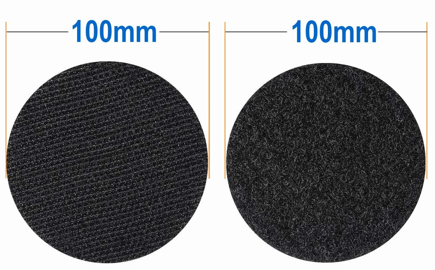 12 pares 100mm Almohadillas Adhesivas Extrafuerte 3M Adhesivo, Redondas de Montaje No Más Clavos, Doble Cara Sólida Ronda Gancho y Bucle Resistentes para Paredes Gafas Metales, Negro KXB5055