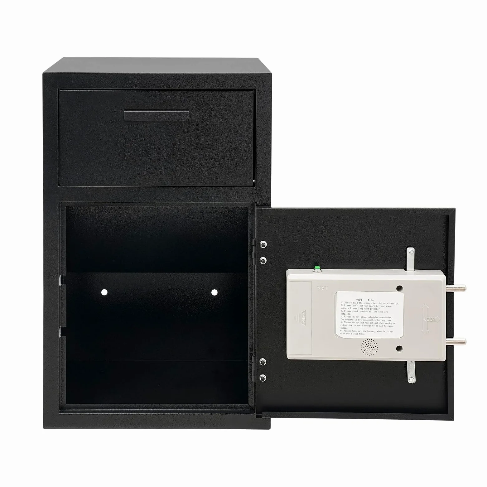Caja fuerte con ranura de entrada, caja fuerte de seguridad digital con cerradura de combinación y llaves, buzón seguro para oficina de negocios, hogar