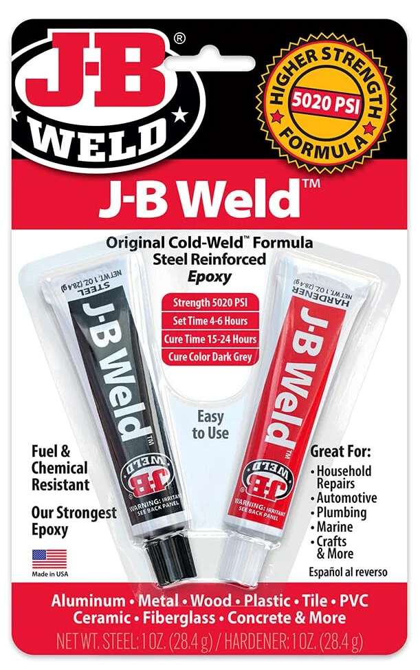 J-B Weld Company 8265-S - Paquete de 3 unidades, acero epoxi reforzado, color gris oscuro