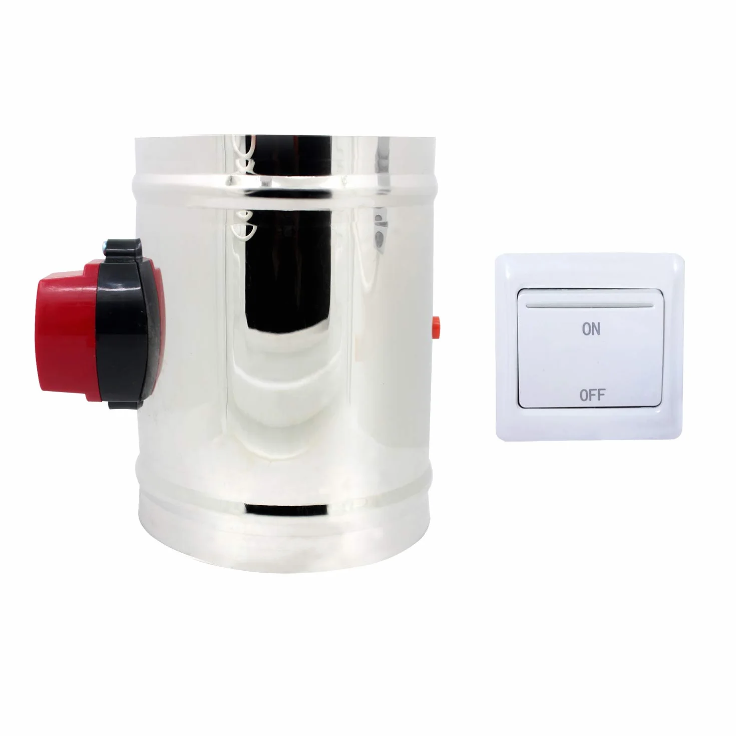 DC12v 24v HVAC compuerta motorizada compuerta regulacion aire para tubo ventilacion 1 pieza diámetro 80 100 125 150 200 250 300 250 400 mm (DC 12v, Alta 150mm + Diámetro externo 80mm)