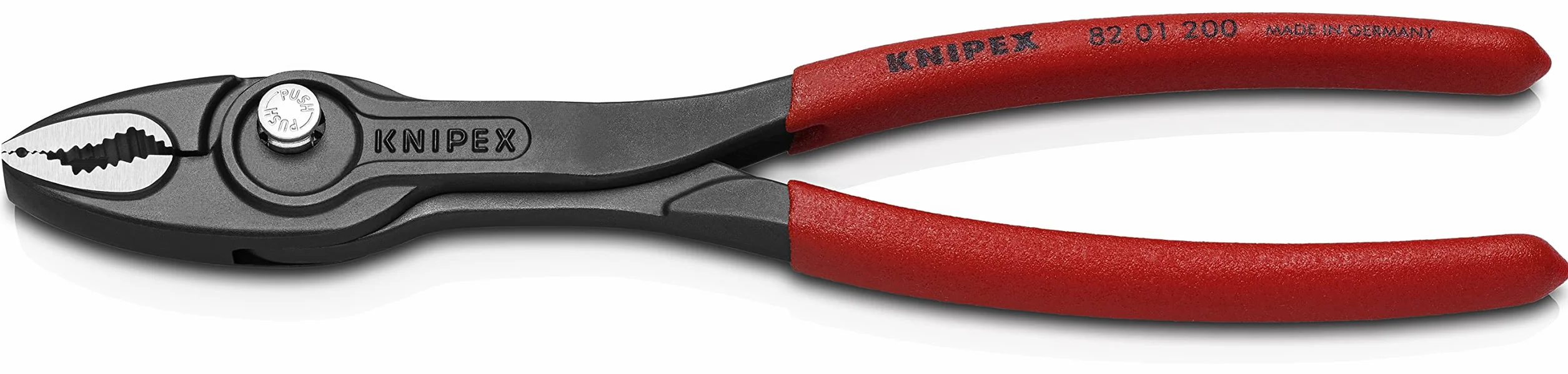 KNIPEX TwinGrip Alicate de agarre frontal y lateral con cartulinas autoservicio Mangos plasticos por inmersión, 82 01 200 SB