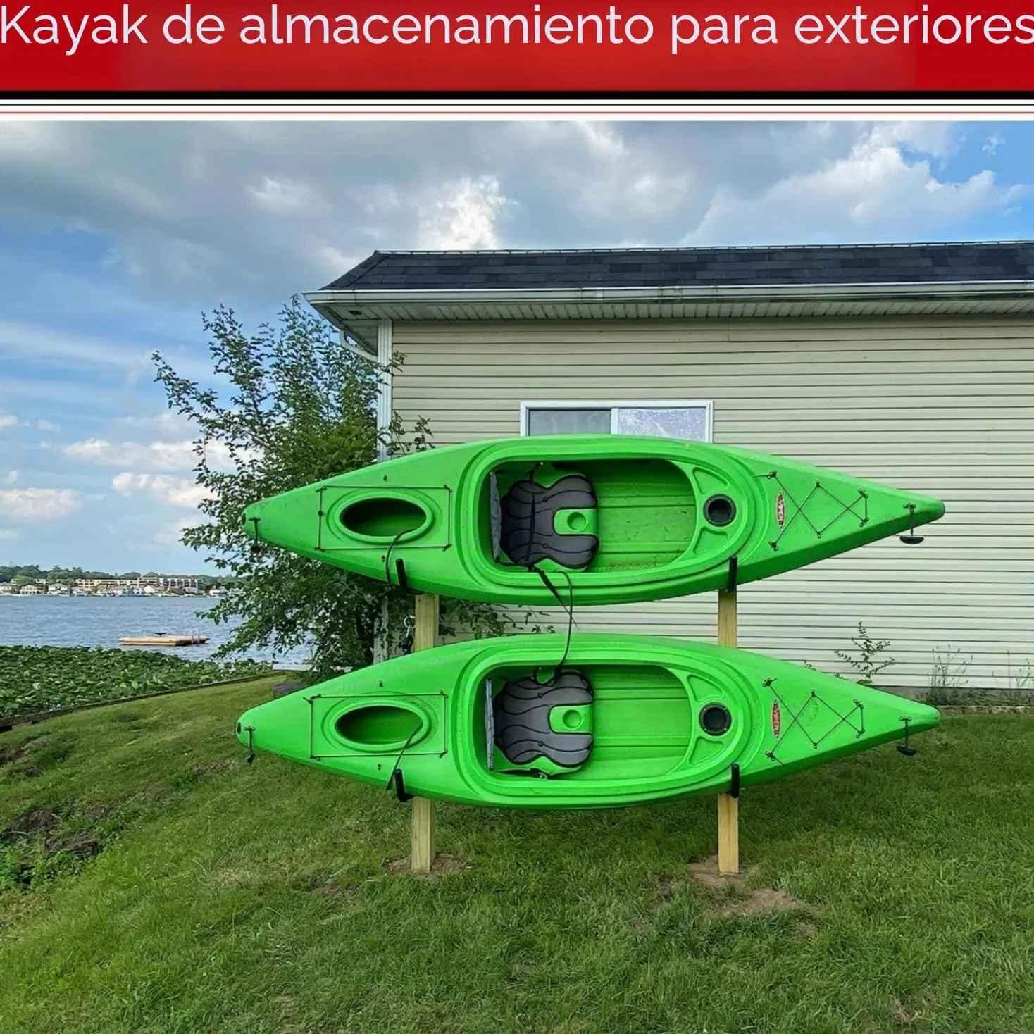 Ganchos de almacenamiento para kayak, 38,5 cm, resistente, para montar en la pared, para canoa, tabla de surf, tabla de esquí, escalera, sillas plegables, bicicletas y herramientas de jardín